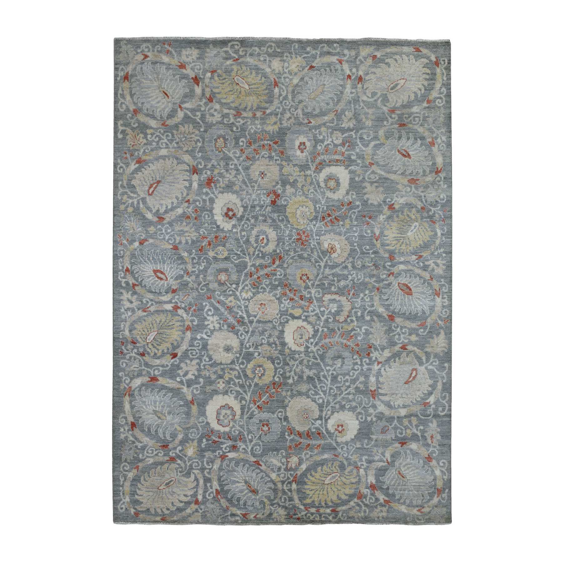 Oushak-And-Peshawar-Hand-Knotted-Rug-350055
