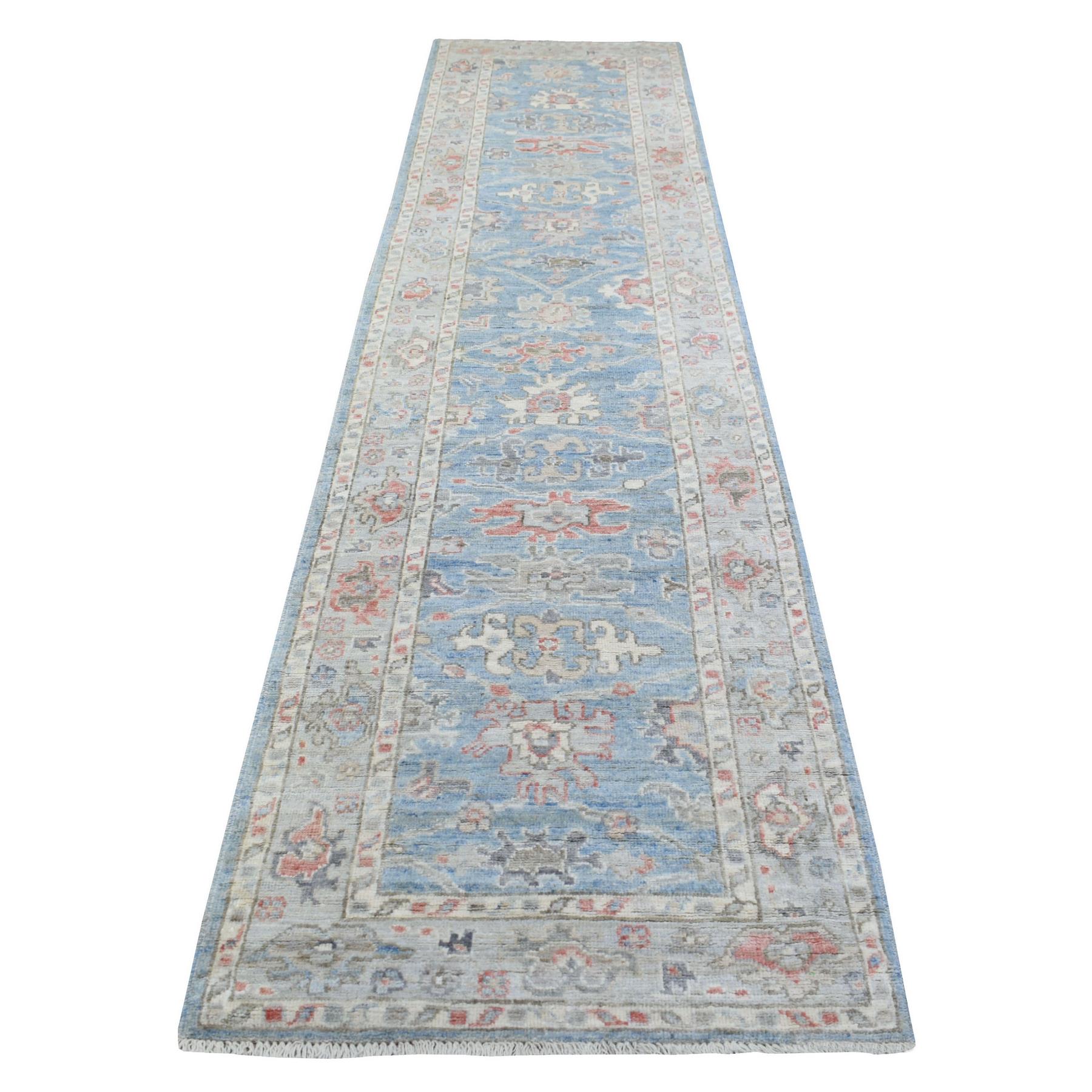 Oushak-And-Peshawar-Hand-Knotted-Rug-350515