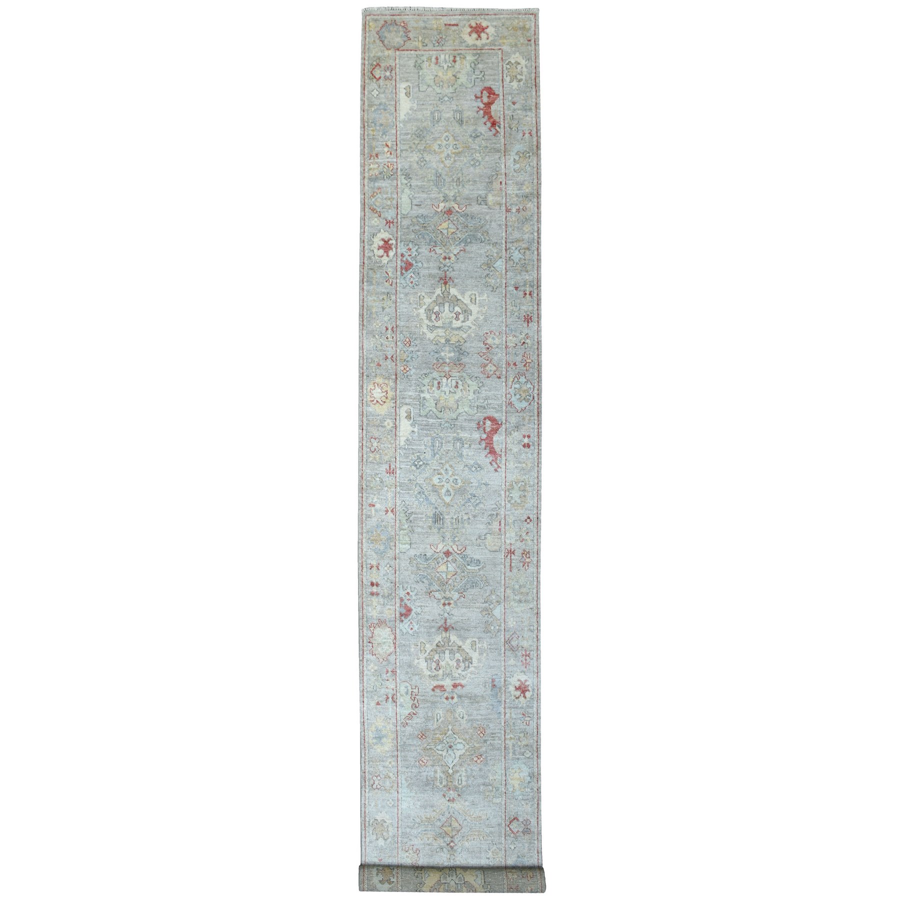 Oushak-And-Peshawar-Hand-Knotted-Rug-350590