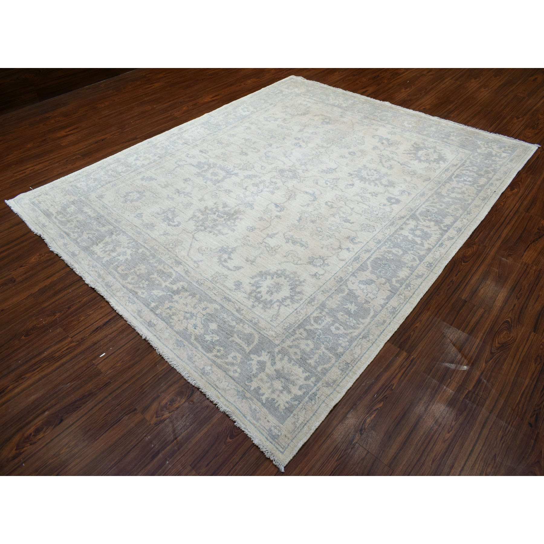 Oushak-And-Peshawar-Hand-Knotted-Rug-350625