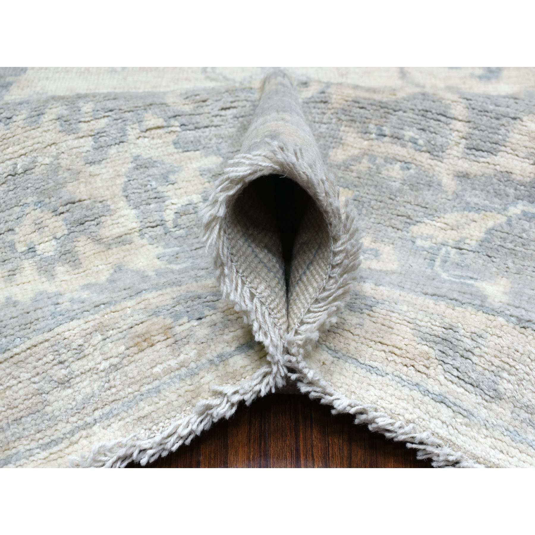 Oushak-And-Peshawar-Hand-Knotted-Rug-350625