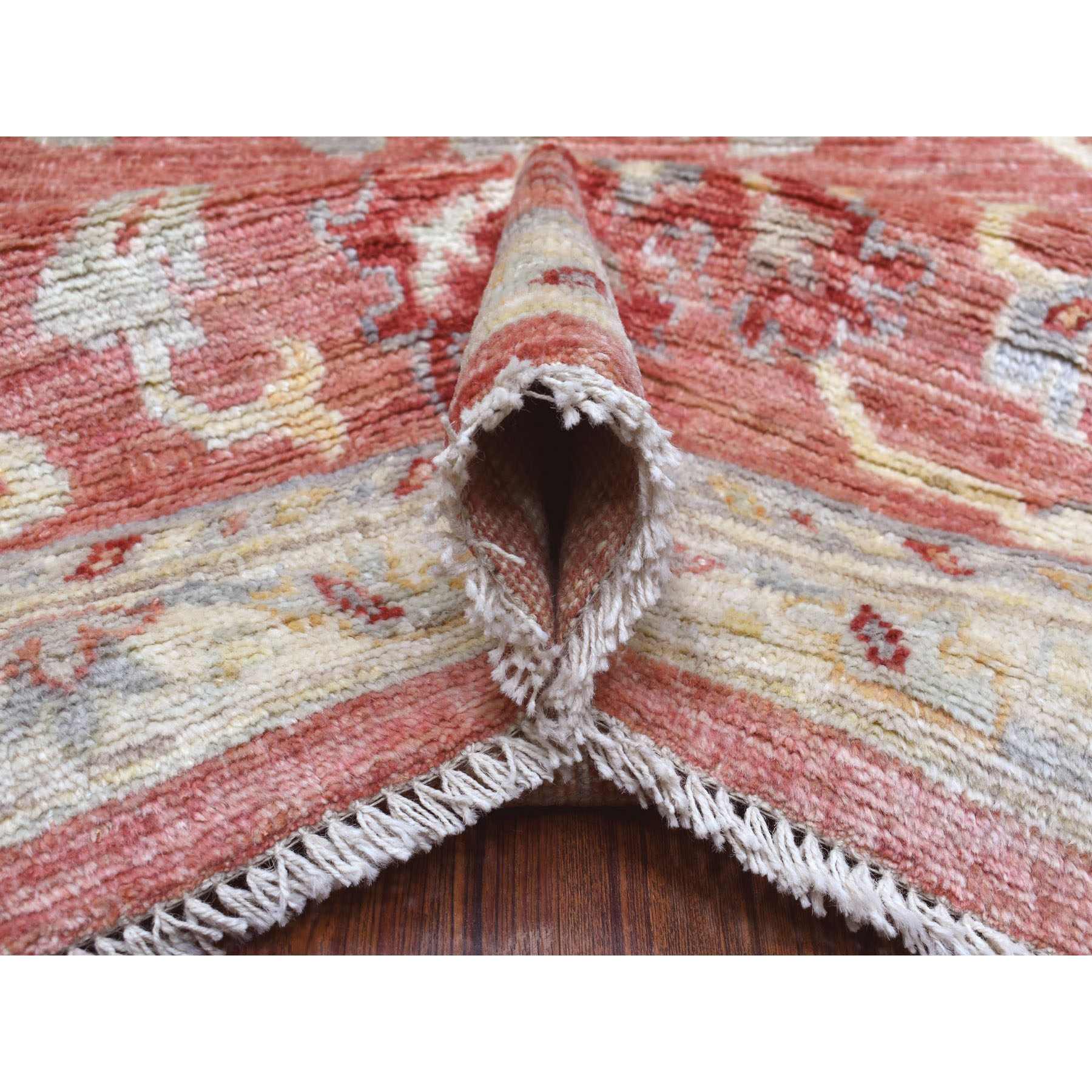 Oushak-And-Peshawar-Hand-Knotted-Rug-350700