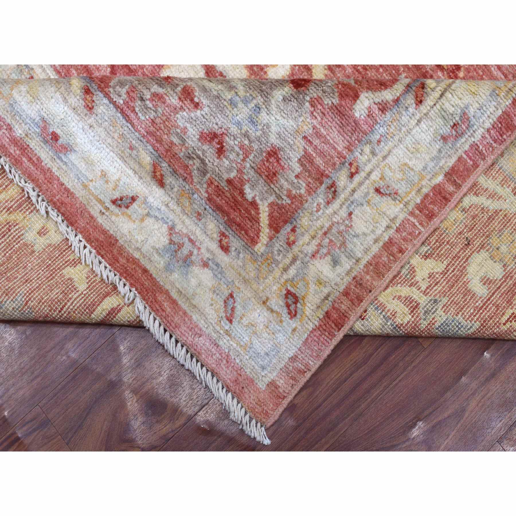 Oushak-And-Peshawar-Hand-Knotted-Rug-350700