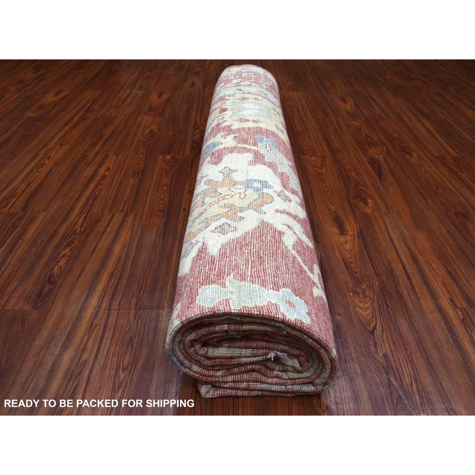 Oushak-And-Peshawar-Hand-Knotted-Rug-350700