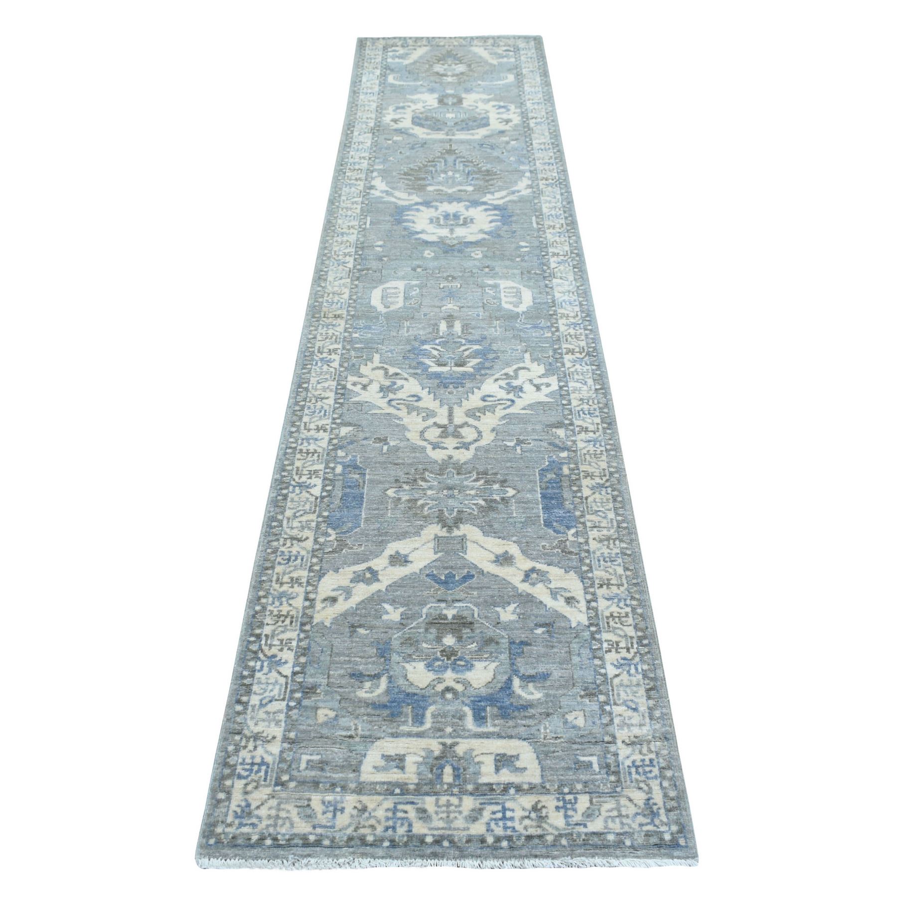 Oushak-And-Peshawar-Hand-Knotted-Rug-350790