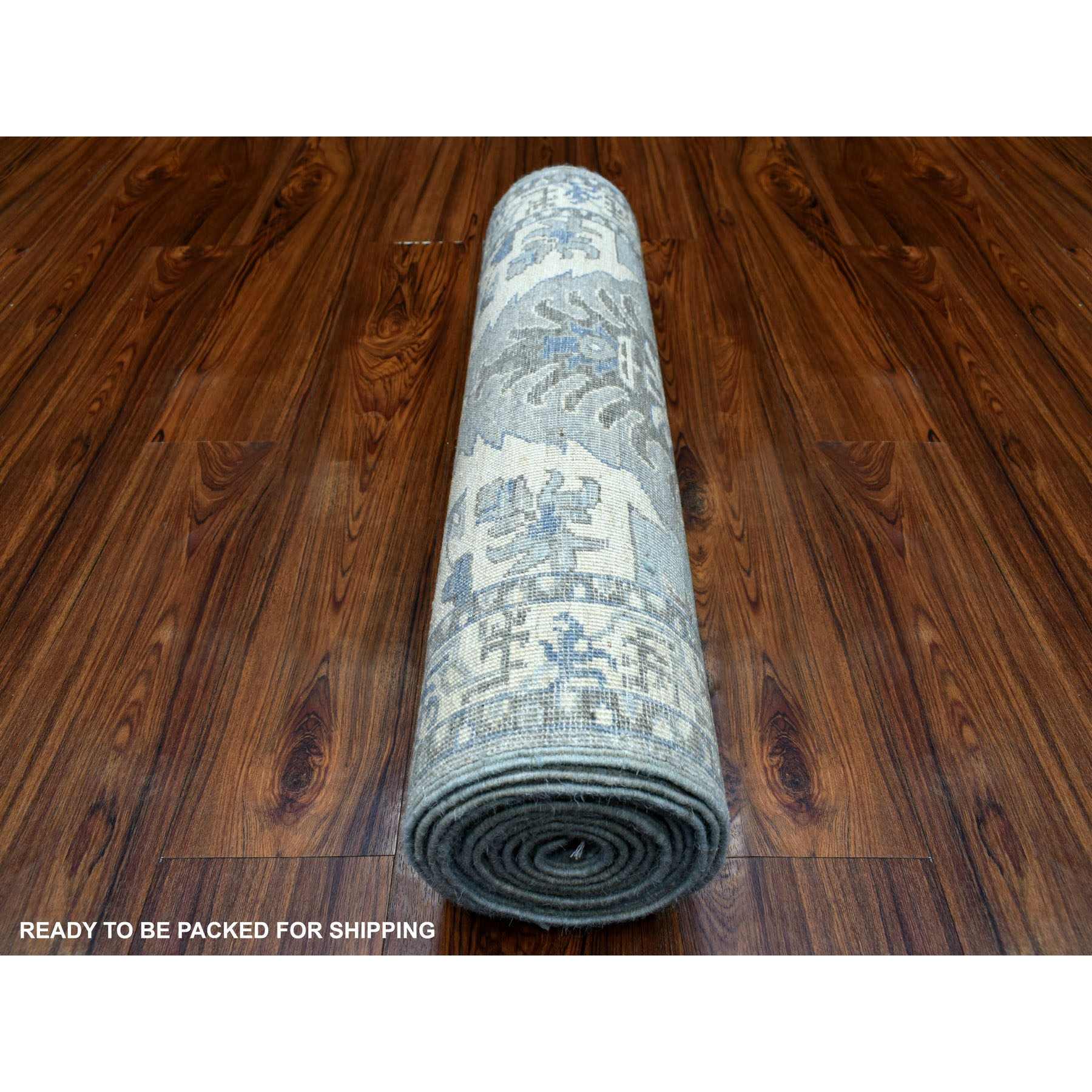 Oushak-And-Peshawar-Hand-Knotted-Rug-350790