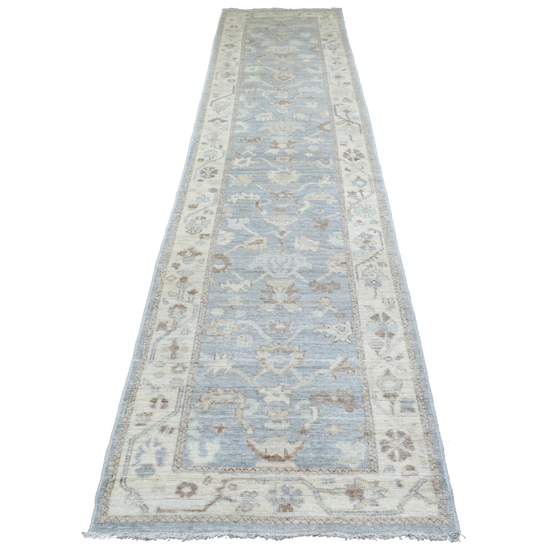 Oushak-And-Peshawar-Hand-Knotted-Rug-350940