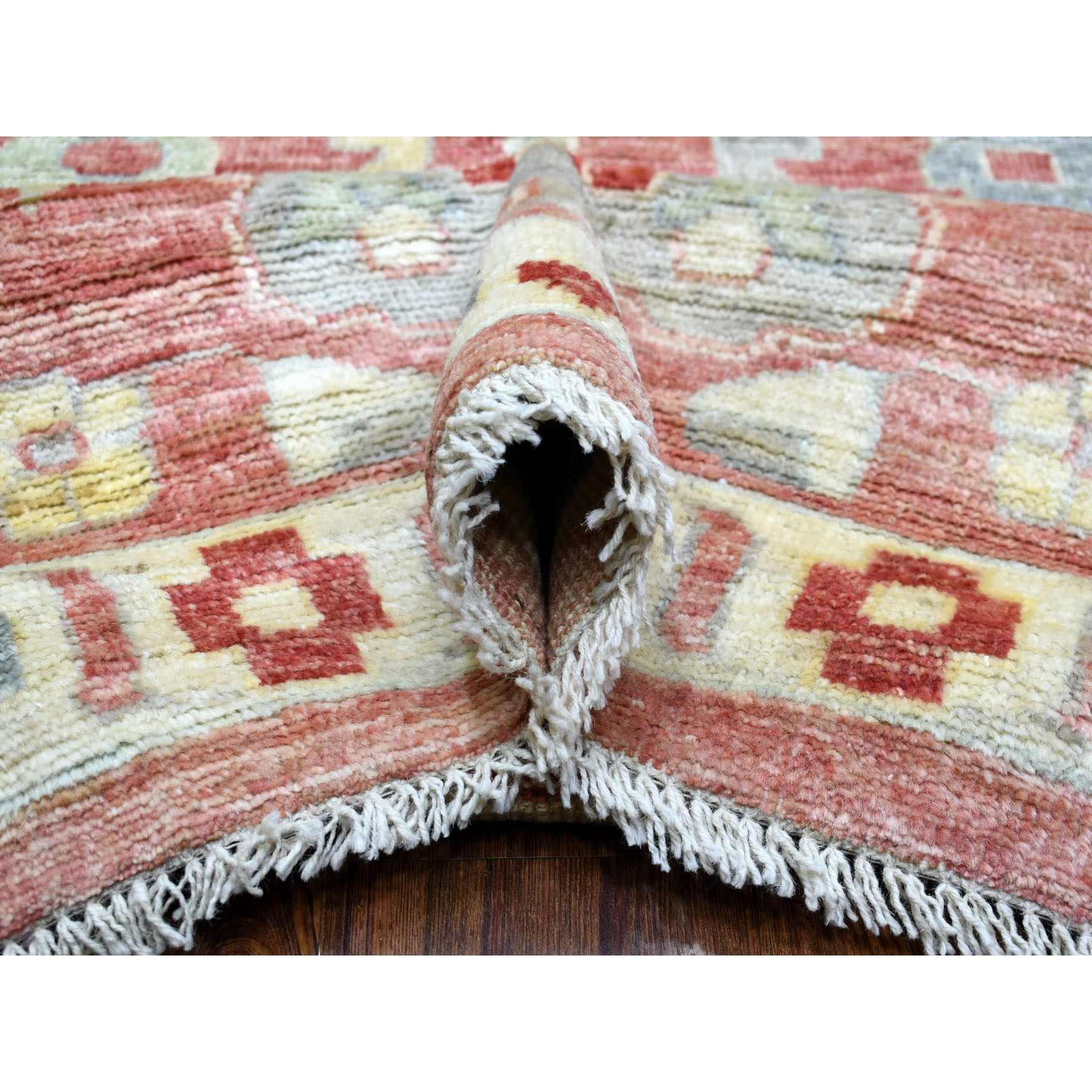 Oushak-And-Peshawar-Hand-Knotted-Rug-350970