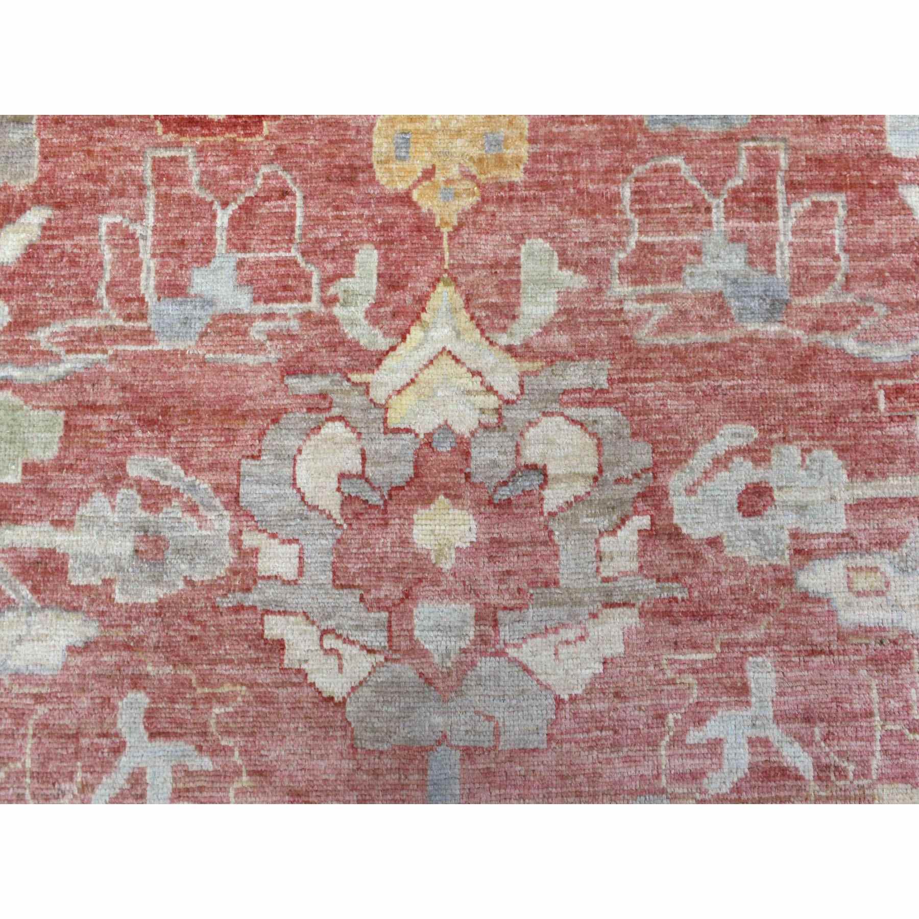 Oushak-And-Peshawar-Hand-Knotted-Rug-350970