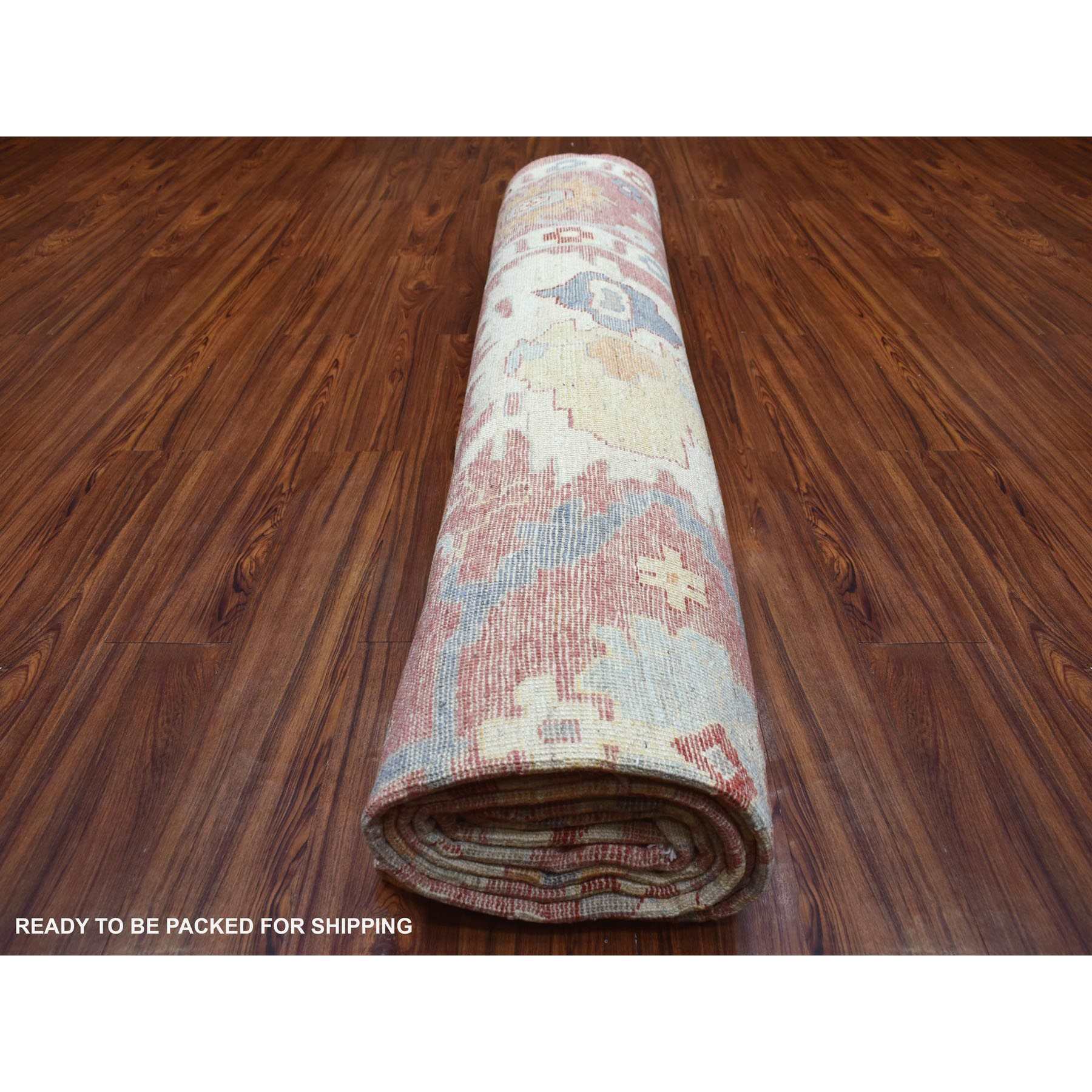 Oushak-And-Peshawar-Hand-Knotted-Rug-350970