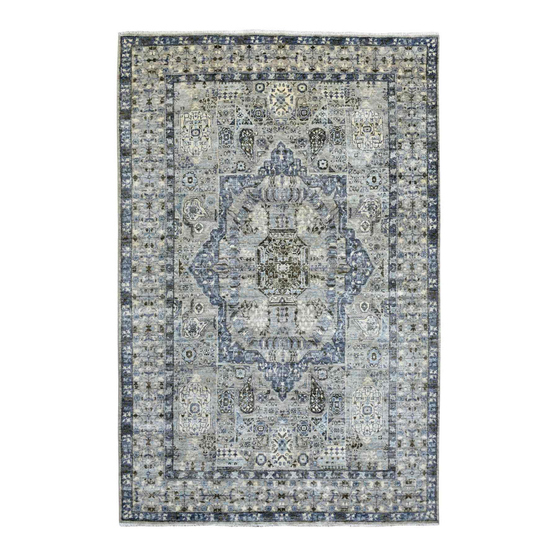 Oushak-And-Peshawar-Hand-Knotted-Rug-351105