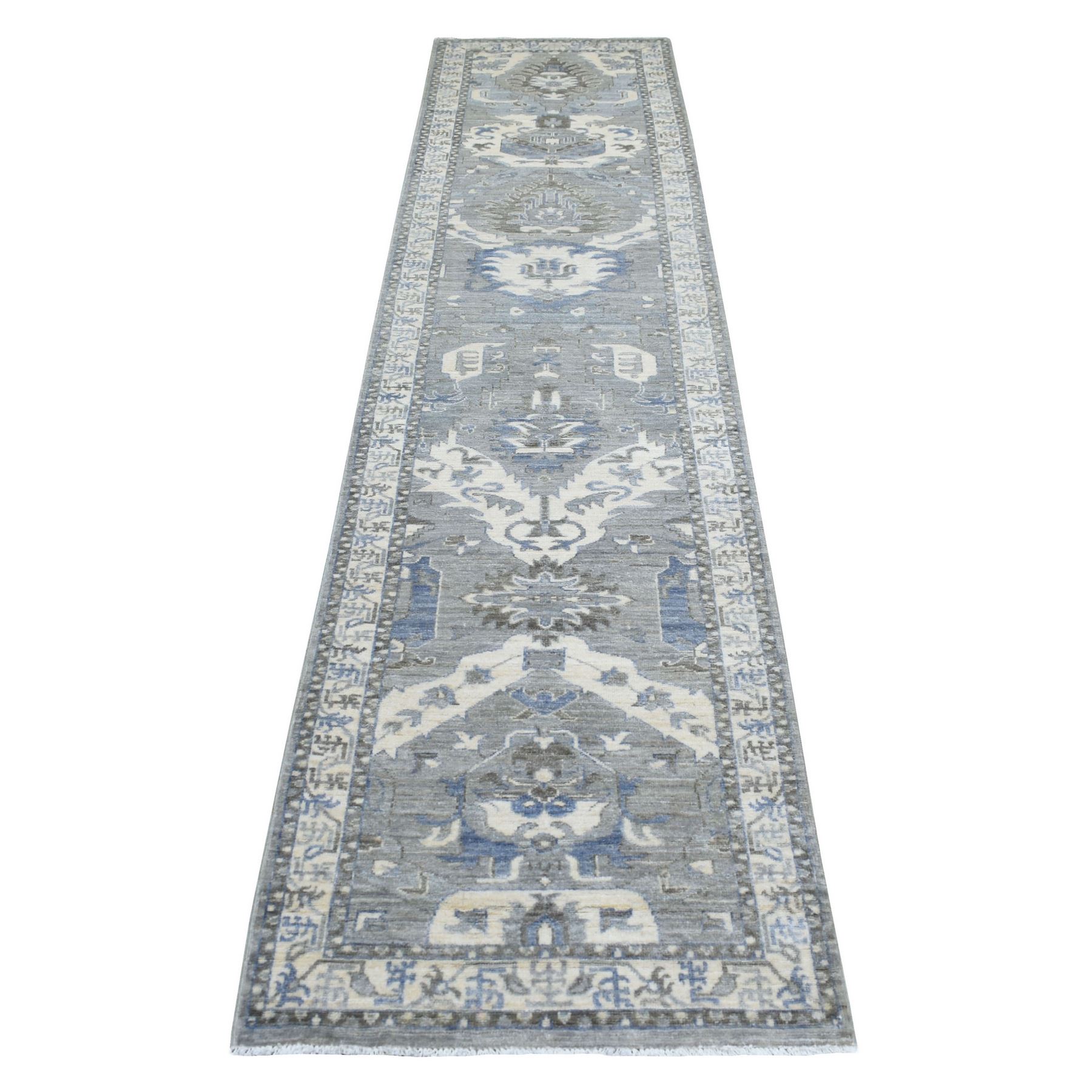 Oushak-And-Peshawar-Hand-Knotted-Rug-351130