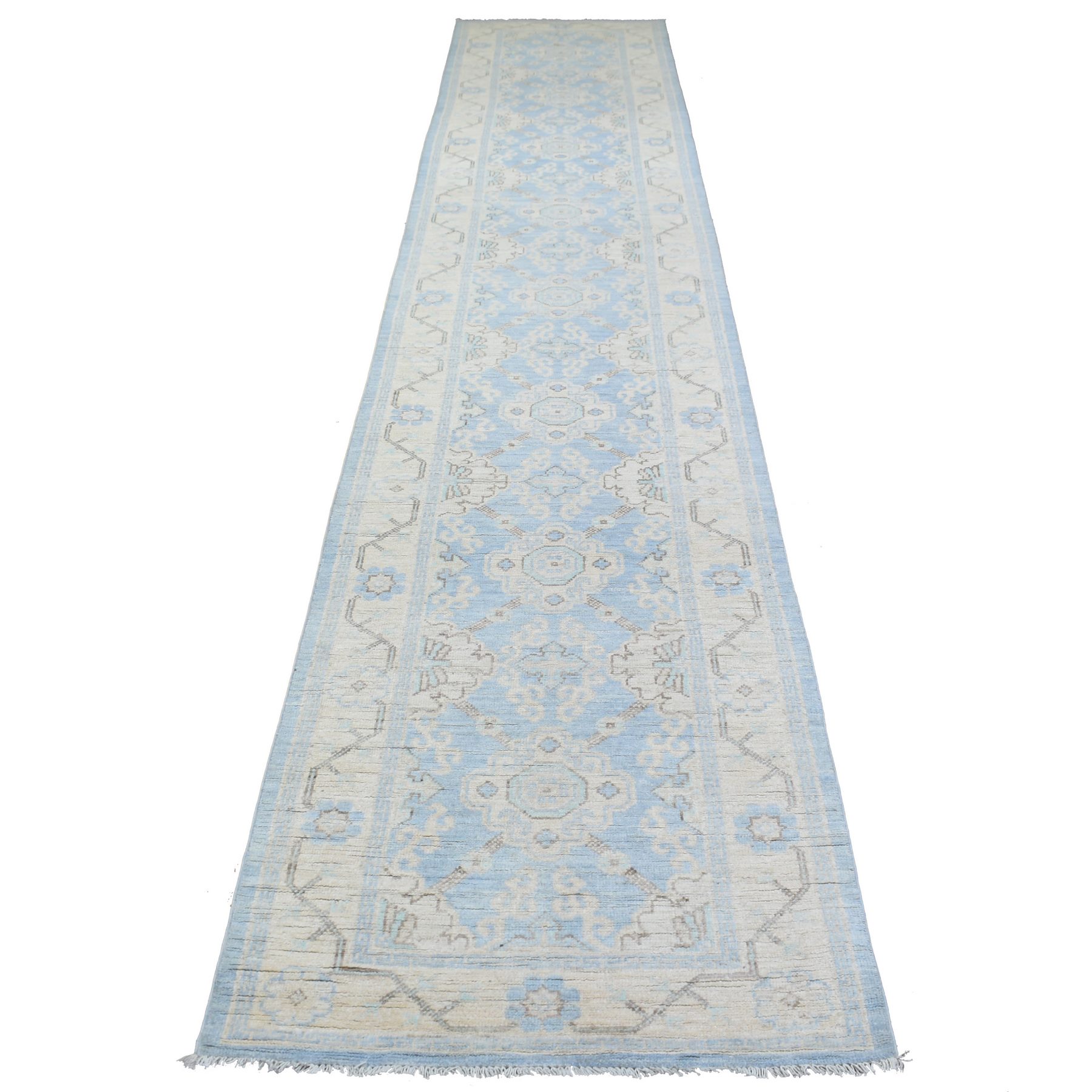 Oushak-And-Peshawar-Hand-Knotted-Rug-351335