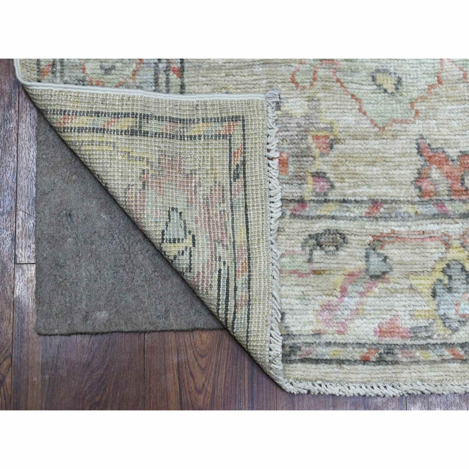 Oushak-And-Peshawar-Hand-Knotted-Rug-352470