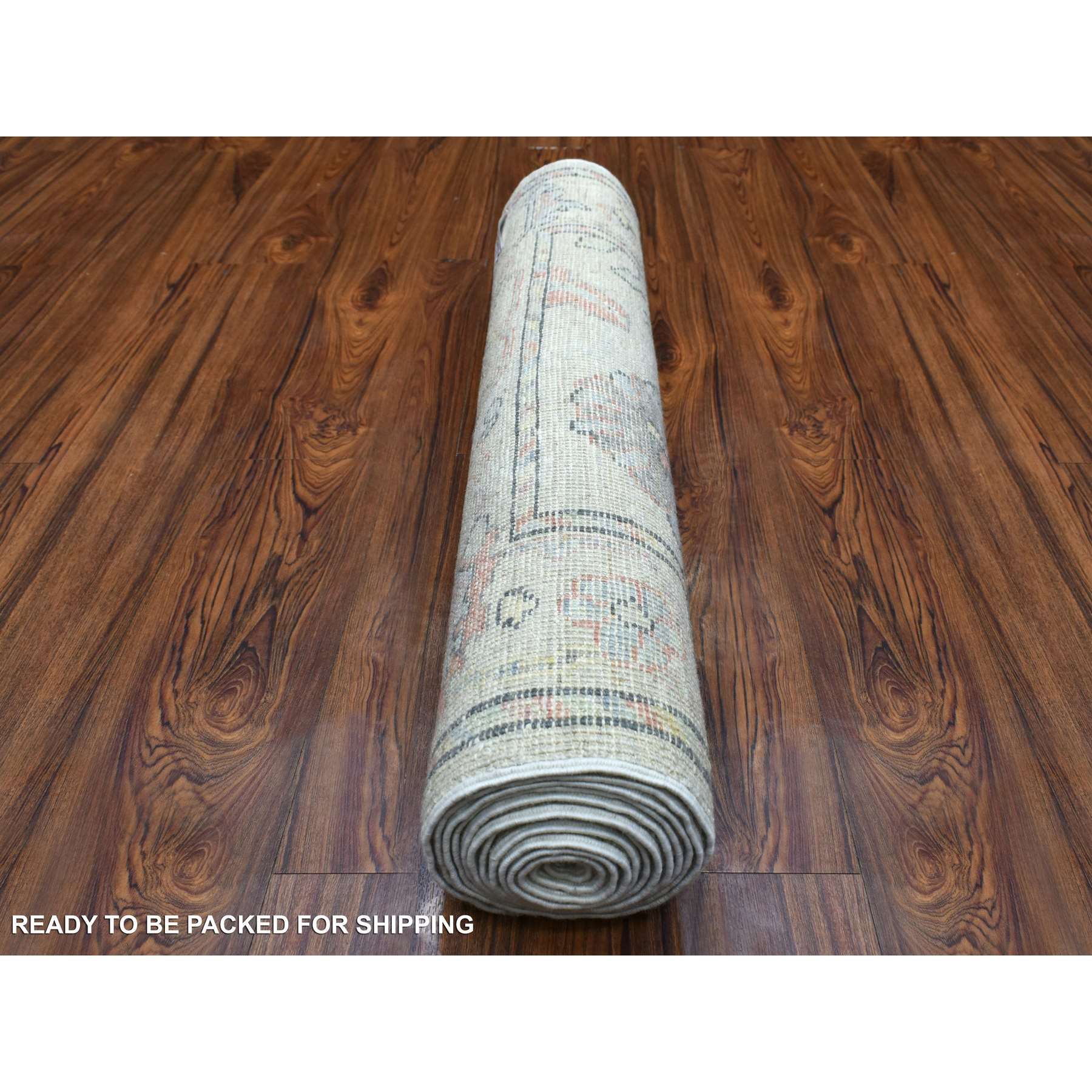 Oushak-And-Peshawar-Hand-Knotted-Rug-352470