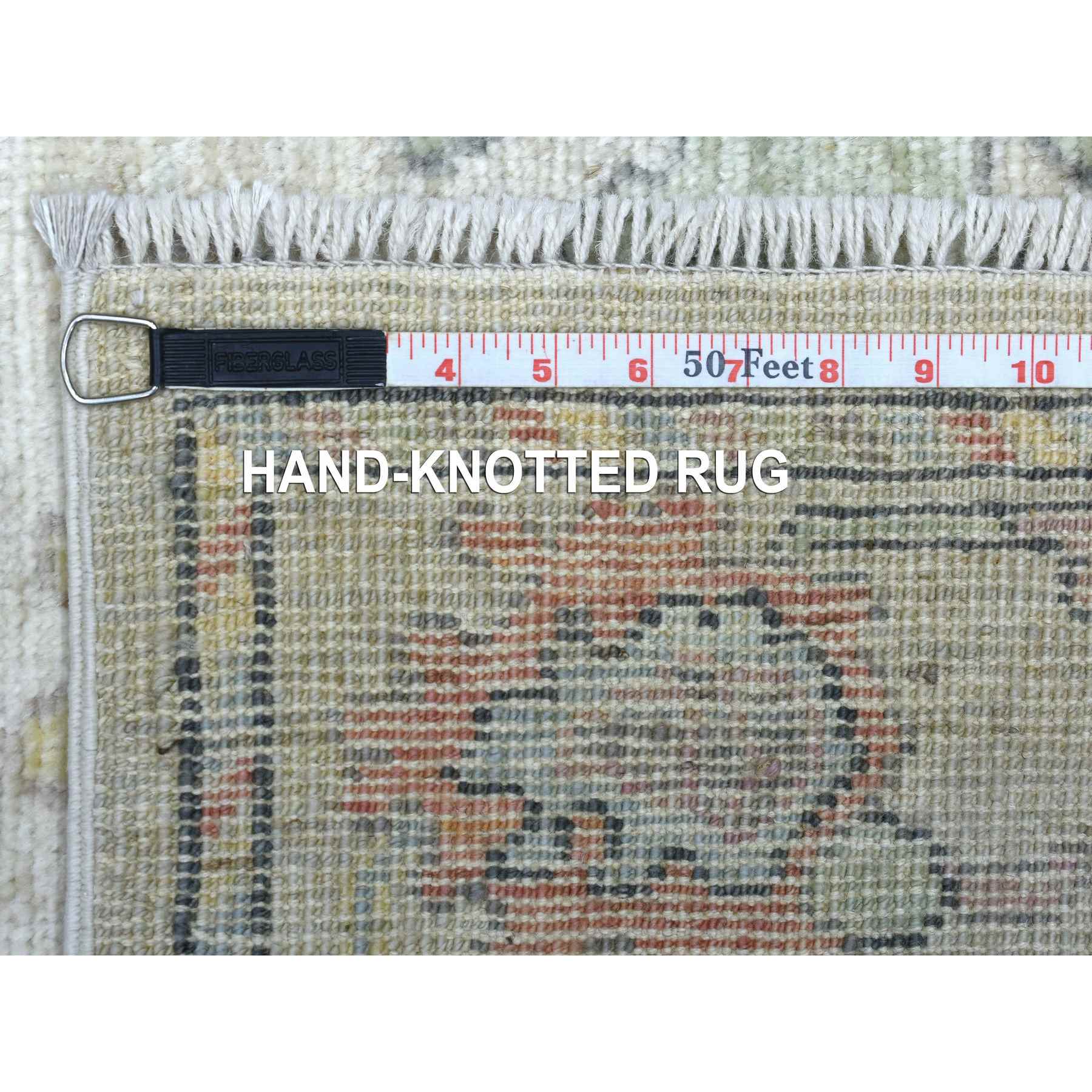 Oushak-And-Peshawar-Hand-Knotted-Rug-352470