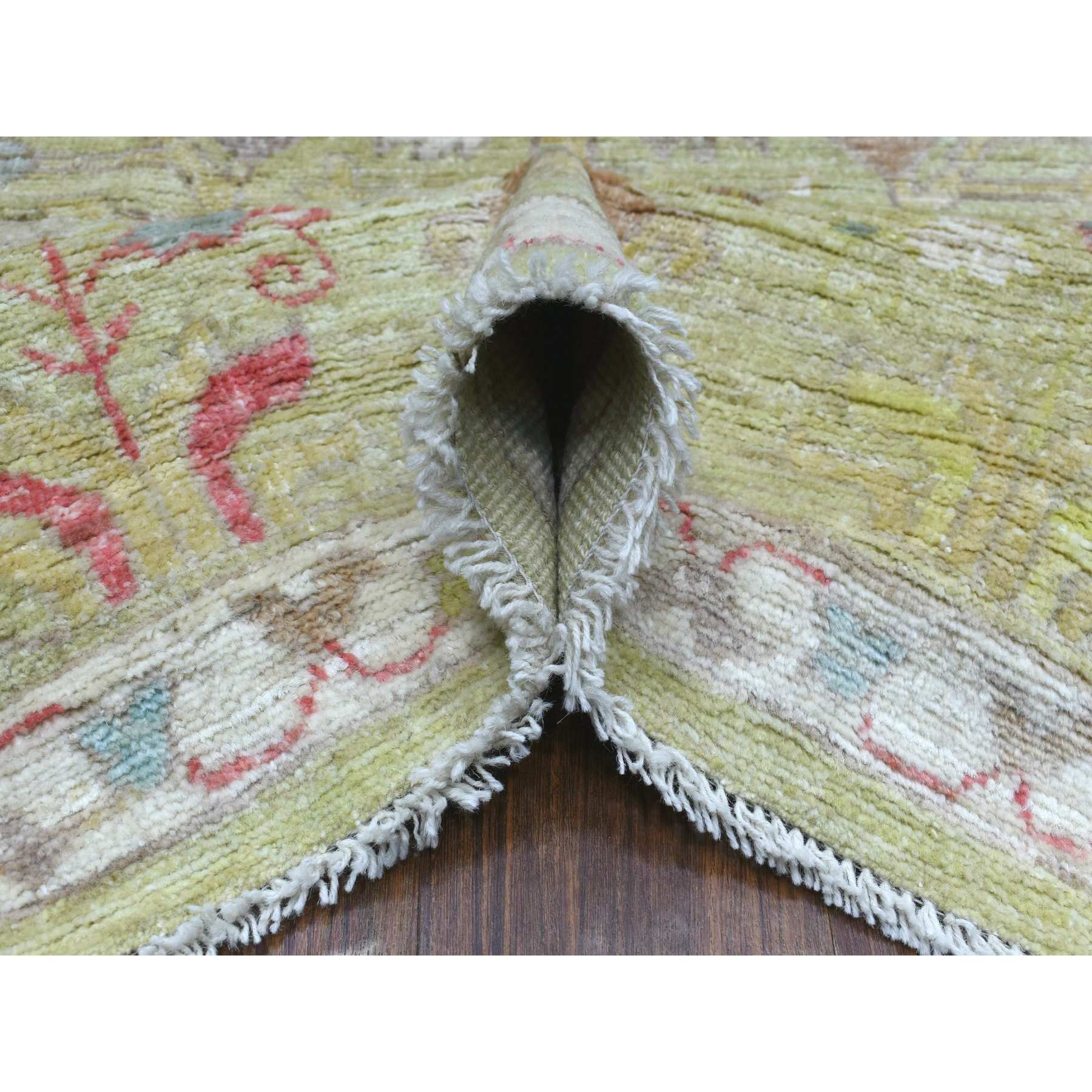 Oushak-And-Peshawar-Hand-Knotted-Rug-352485