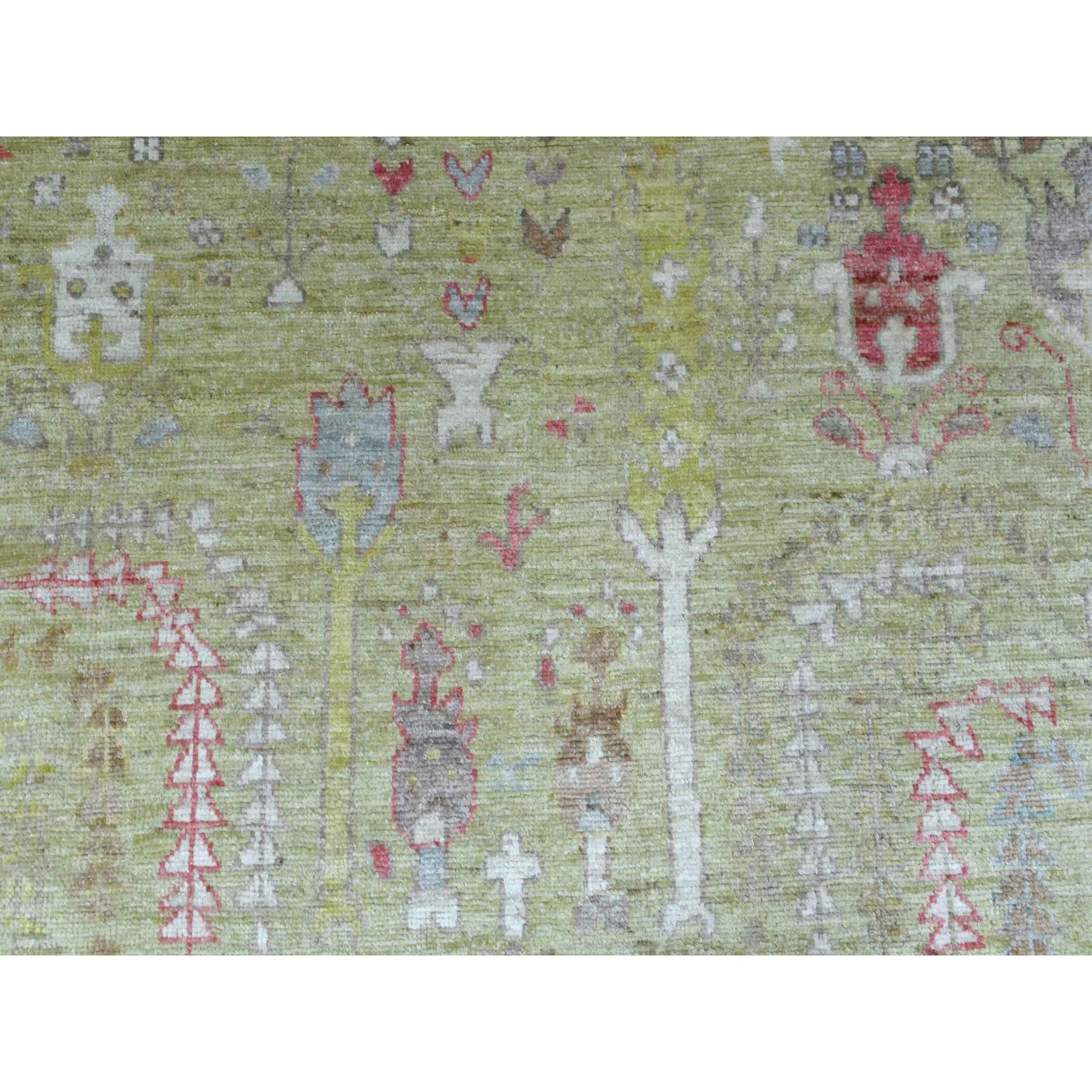 Oushak-And-Peshawar-Hand-Knotted-Rug-352485