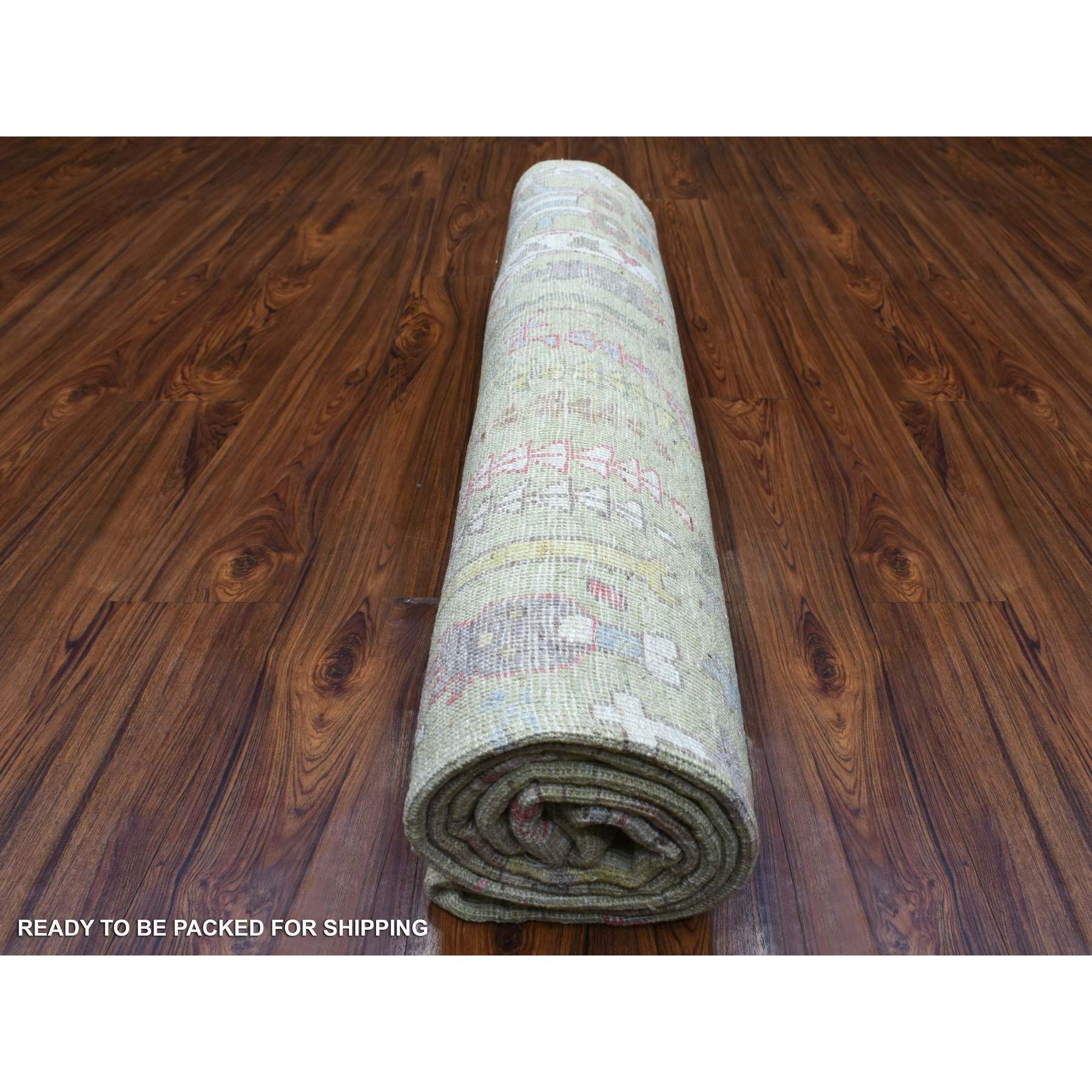 Oushak-And-Peshawar-Hand-Knotted-Rug-352485