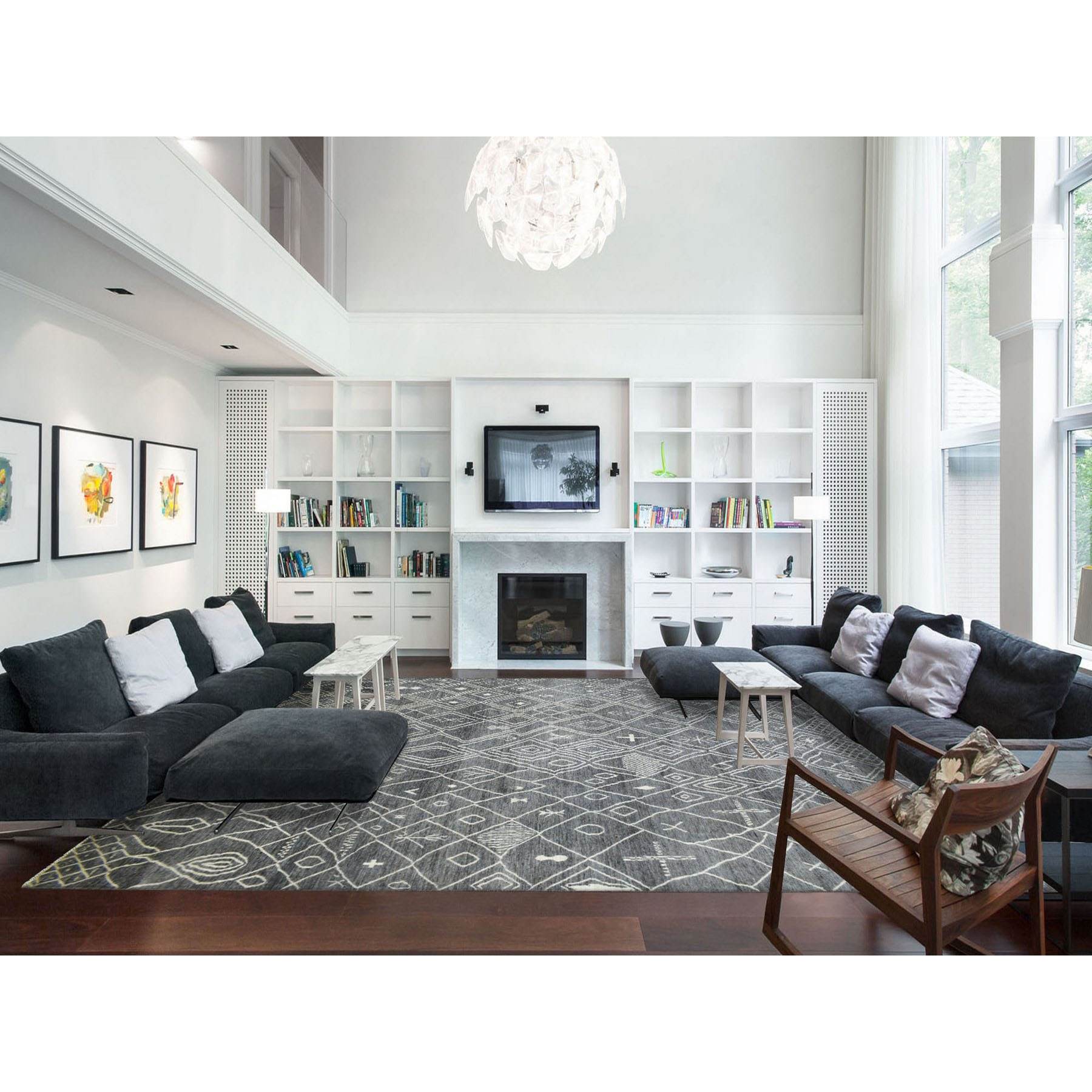 Tribal-Geometric-Hand-Knotted-Rug-350830