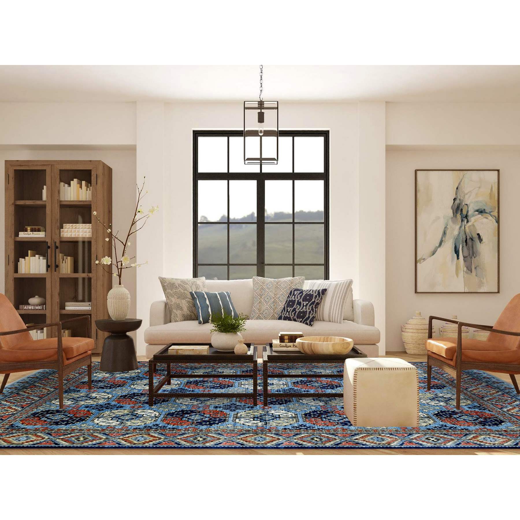 Tribal-Geometric-Hand-Knotted-Rug-351605