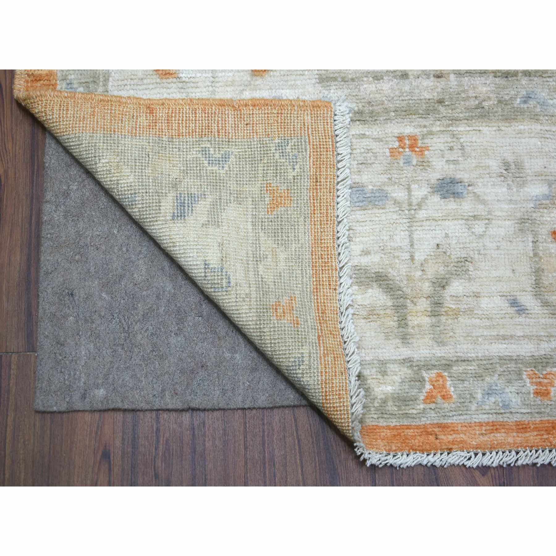 Oushak-And-Peshawar-Hand-Knotted-Rug-352875