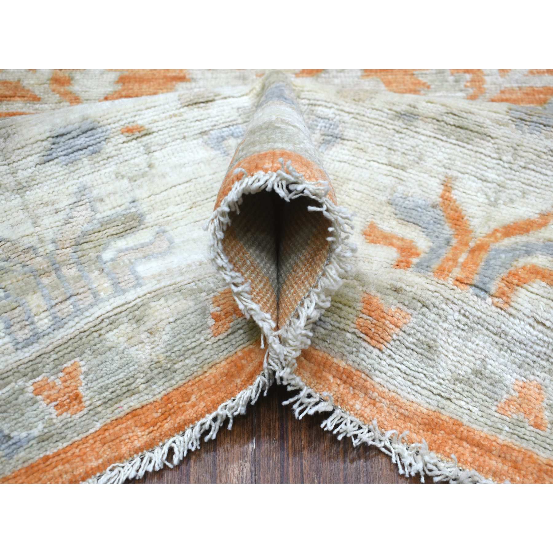 Oushak-And-Peshawar-Hand-Knotted-Rug-352875
