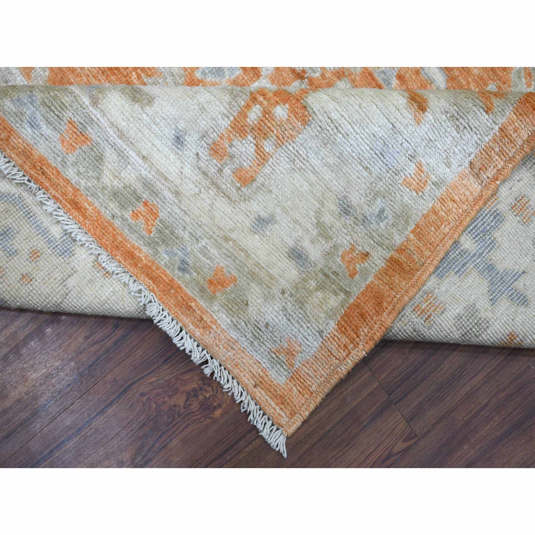 Oushak-And-Peshawar-Hand-Knotted-Rug-352875