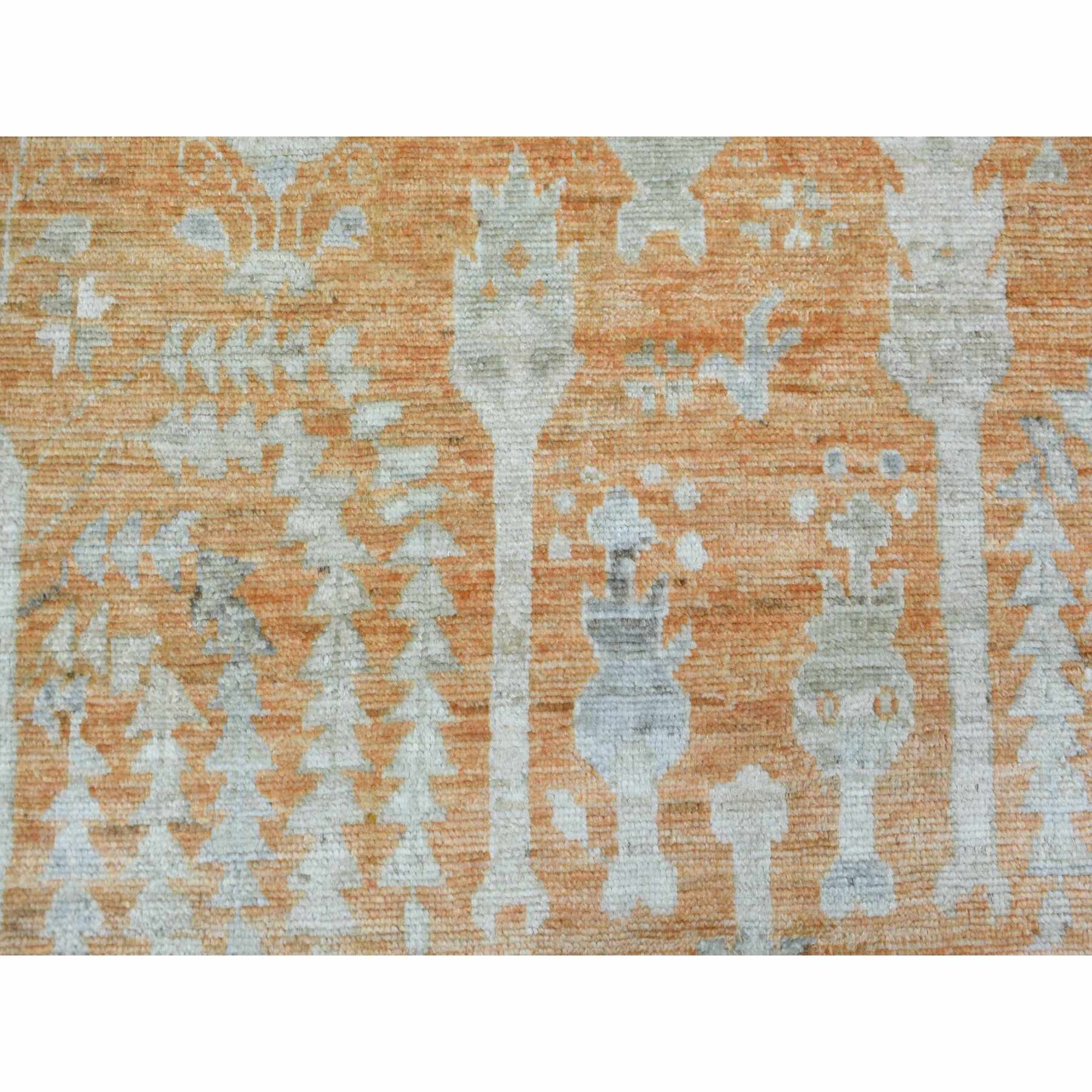Oushak-And-Peshawar-Hand-Knotted-Rug-352875
