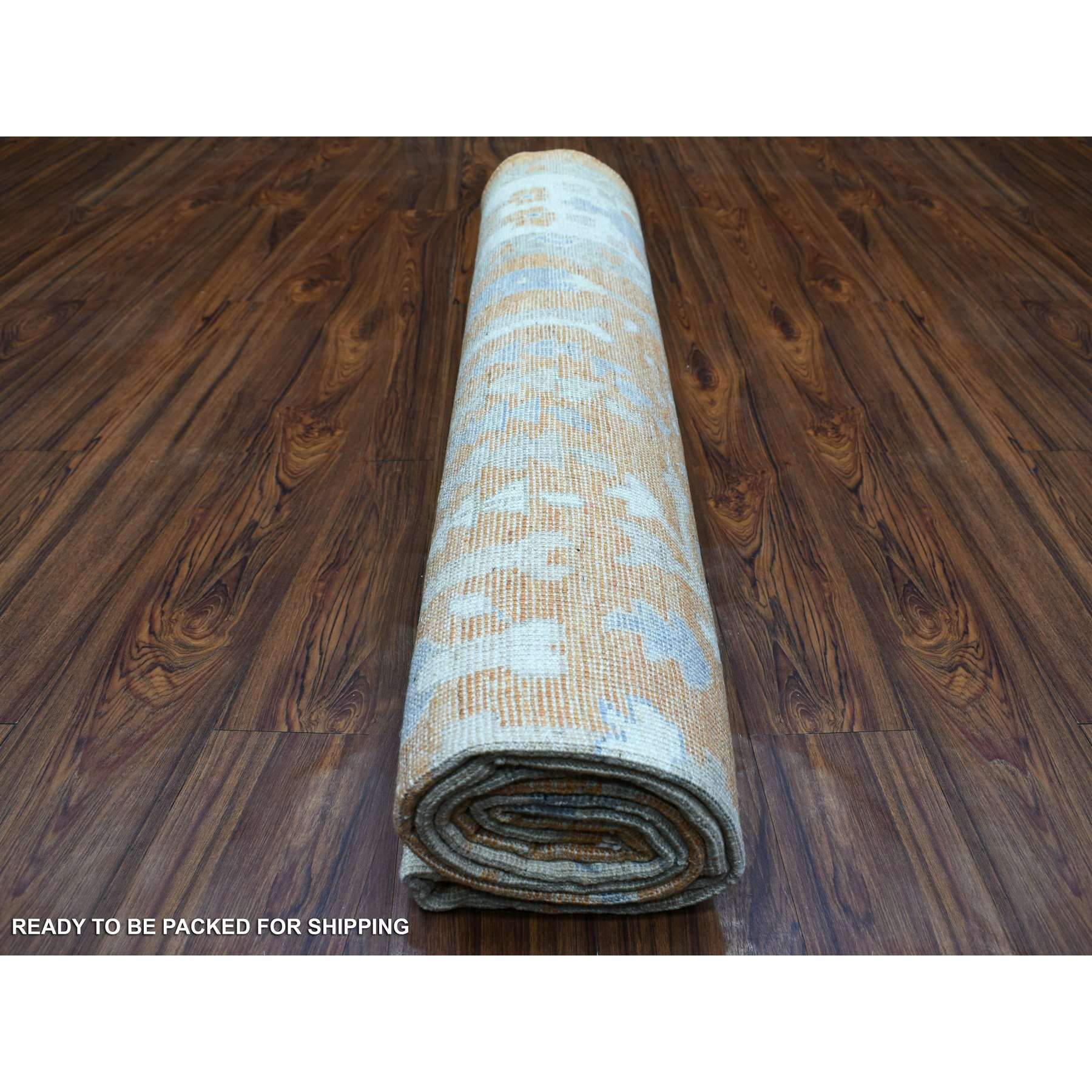 Oushak-And-Peshawar-Hand-Knotted-Rug-352875