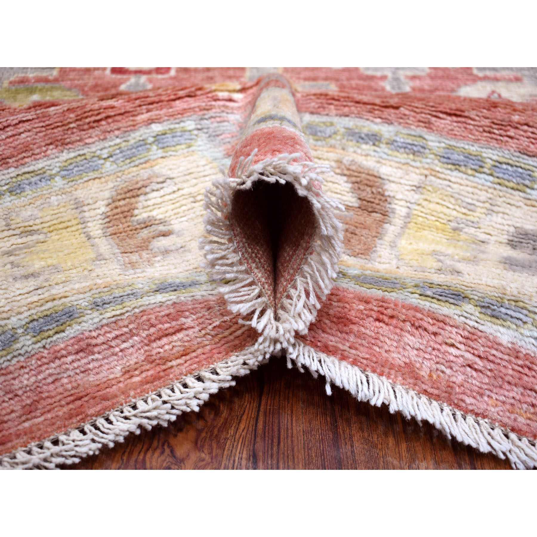 Oushak-And-Peshawar-Hand-Knotted-Rug-353755