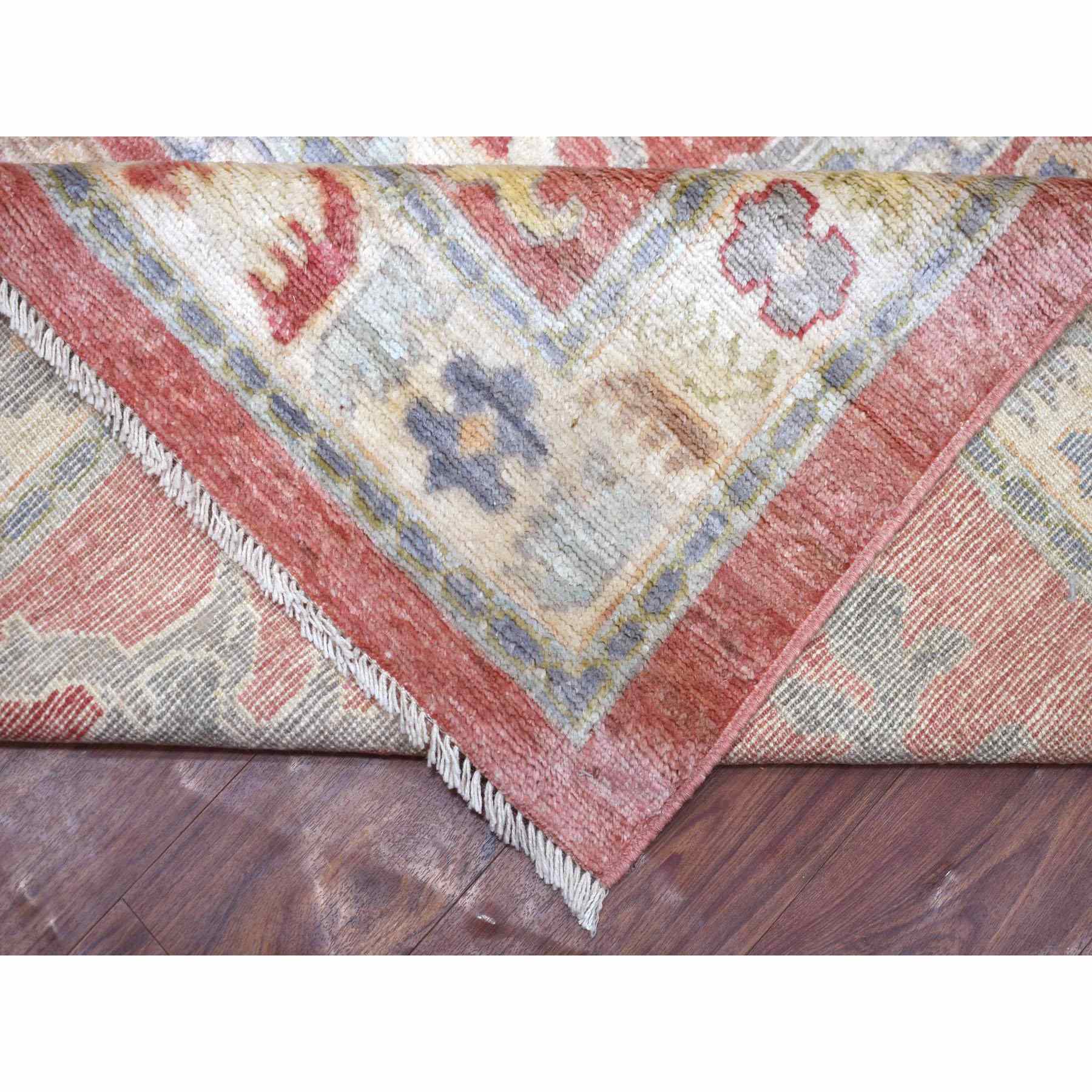 Oushak-And-Peshawar-Hand-Knotted-Rug-353755