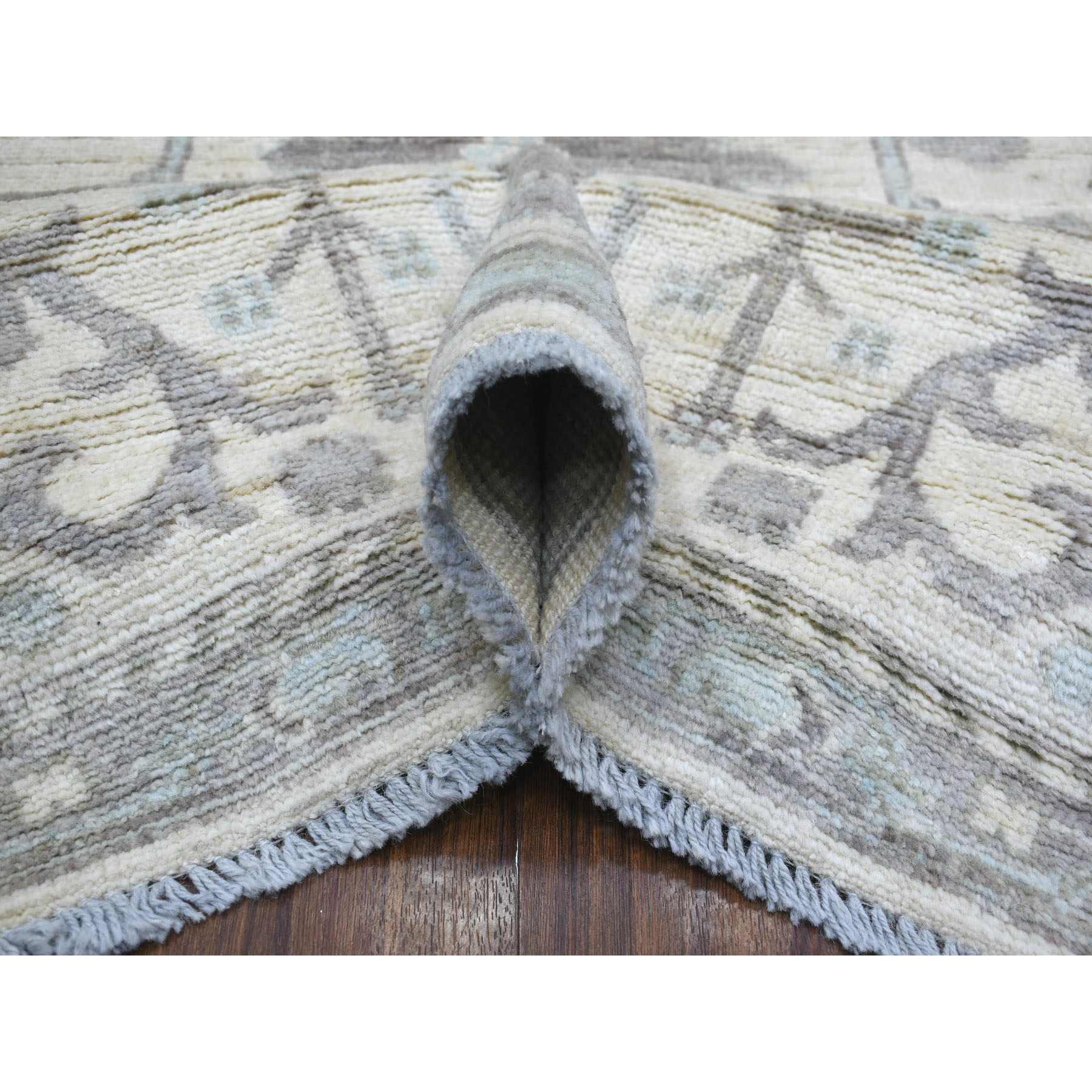 Oushak-And-Peshawar-Hand-Knotted-Rug-354300