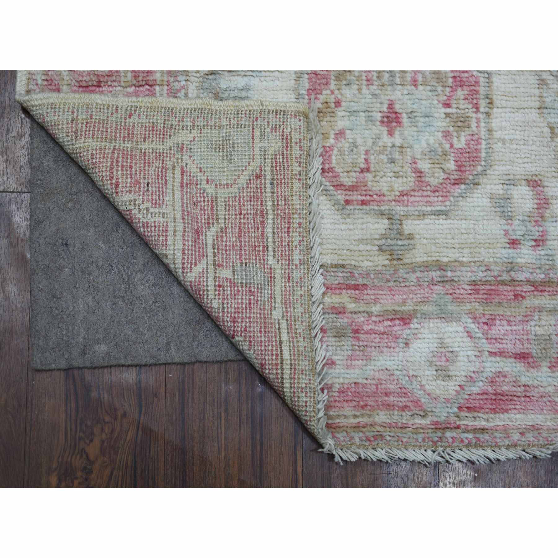 Oushak-And-Peshawar-Hand-Knotted-Rug-354450