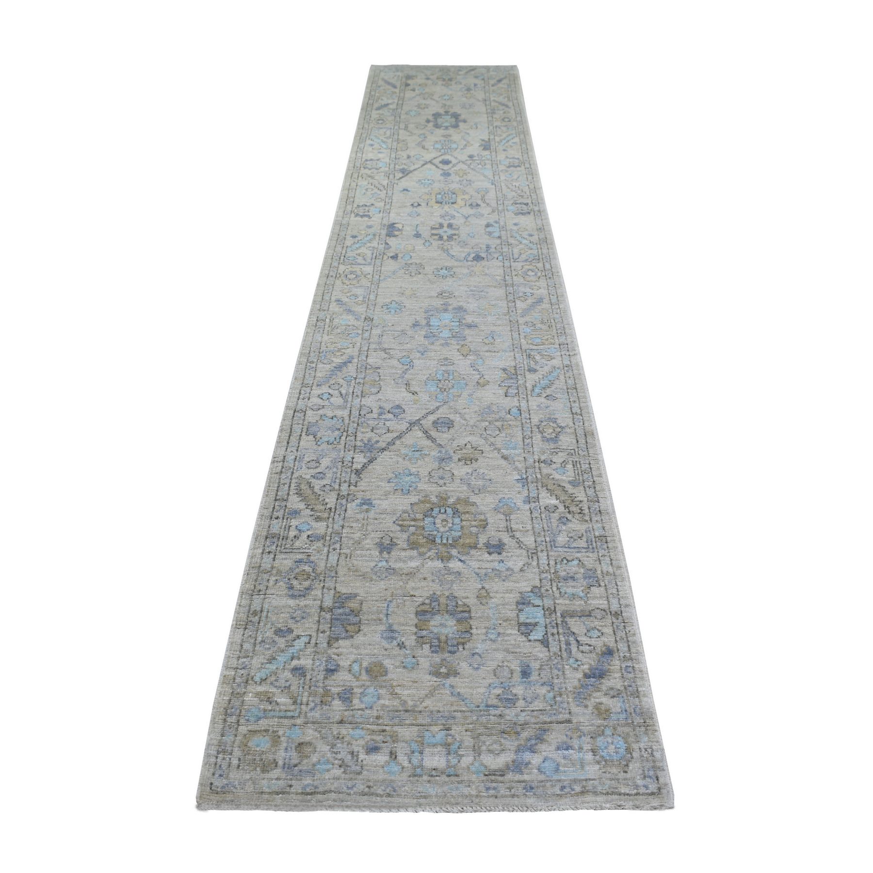 Oushak-And-Peshawar-Hand-Knotted-Rug-354460