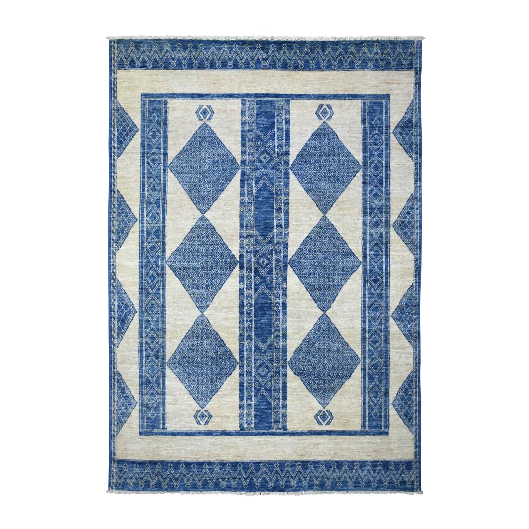 Oushak-And-Peshawar-Hand-Knotted-Rug-354670