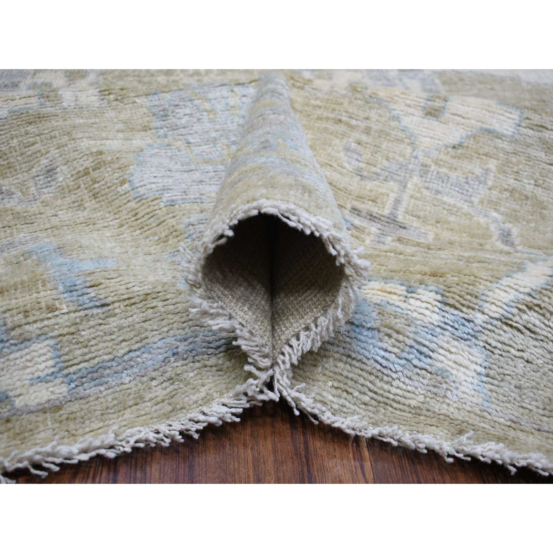 Oushak-And-Peshawar-Hand-Knotted-Rug-354995
