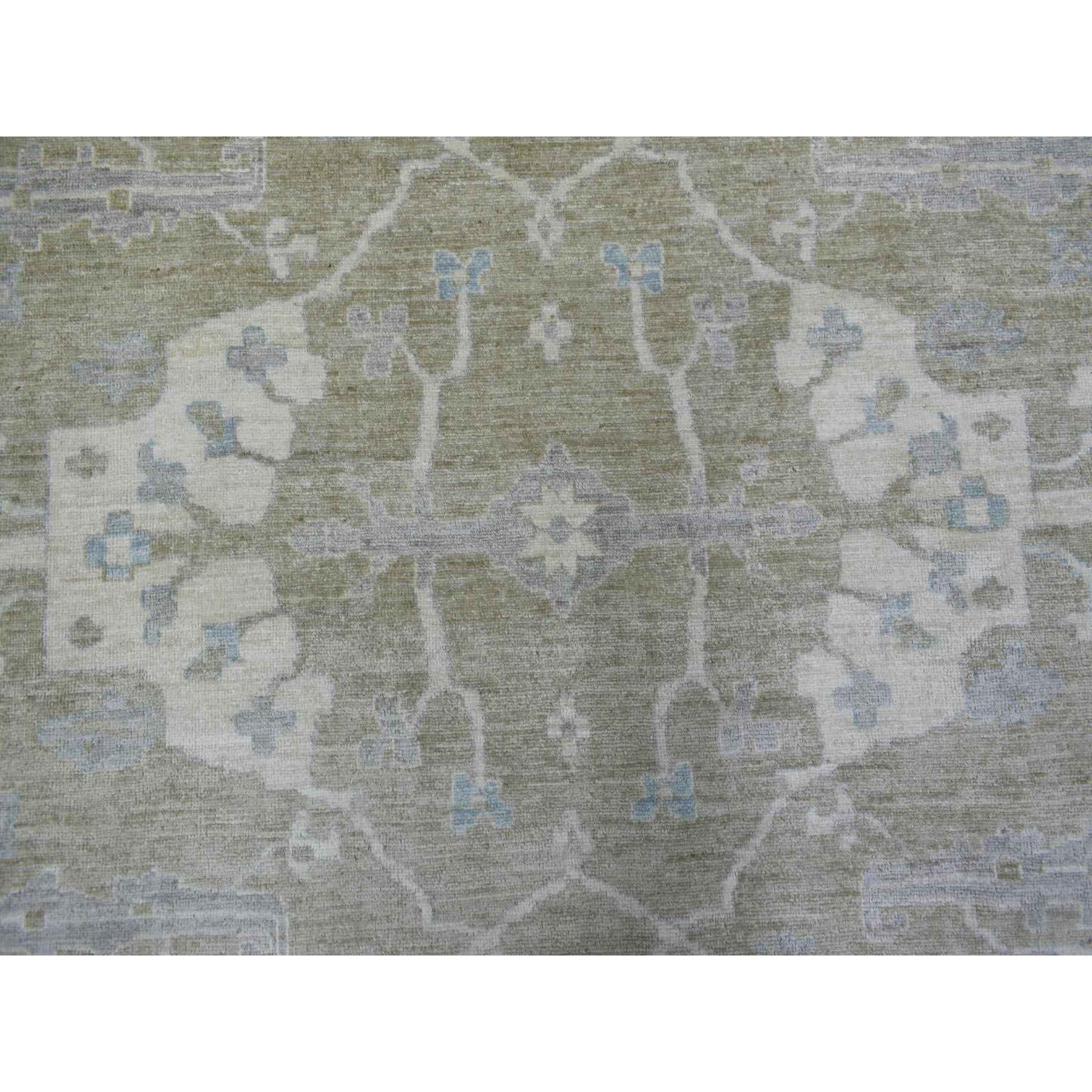 Oushak-And-Peshawar-Hand-Knotted-Rug-354995