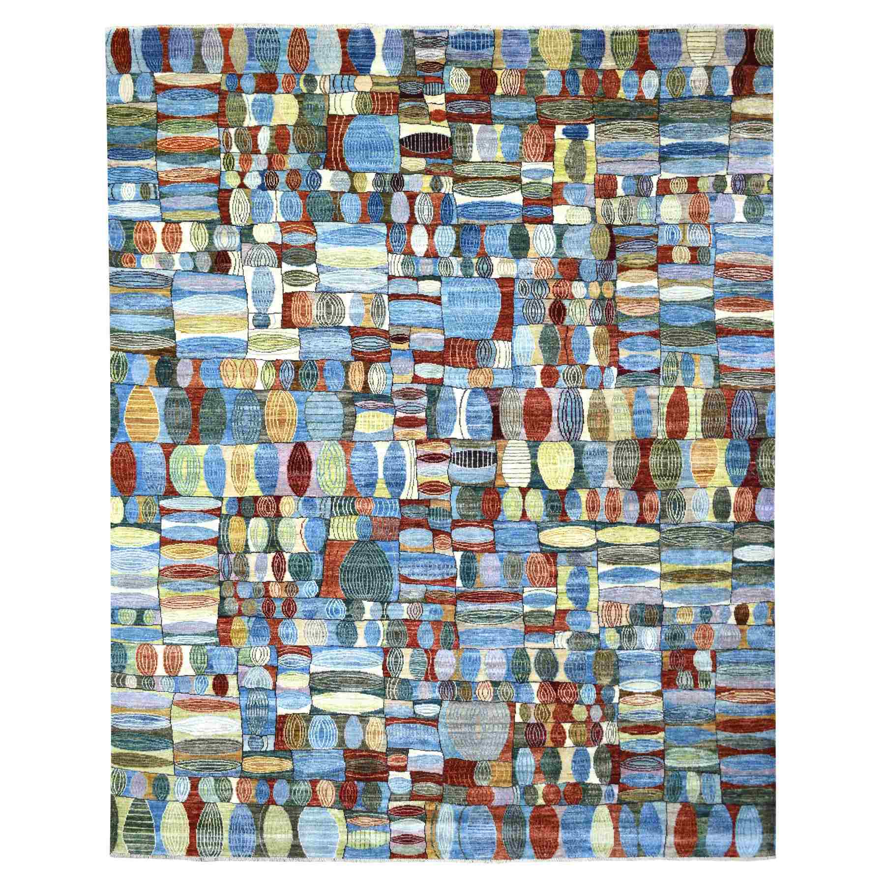 Tribal-Geometric-Hand-Knotted-Rug-353470