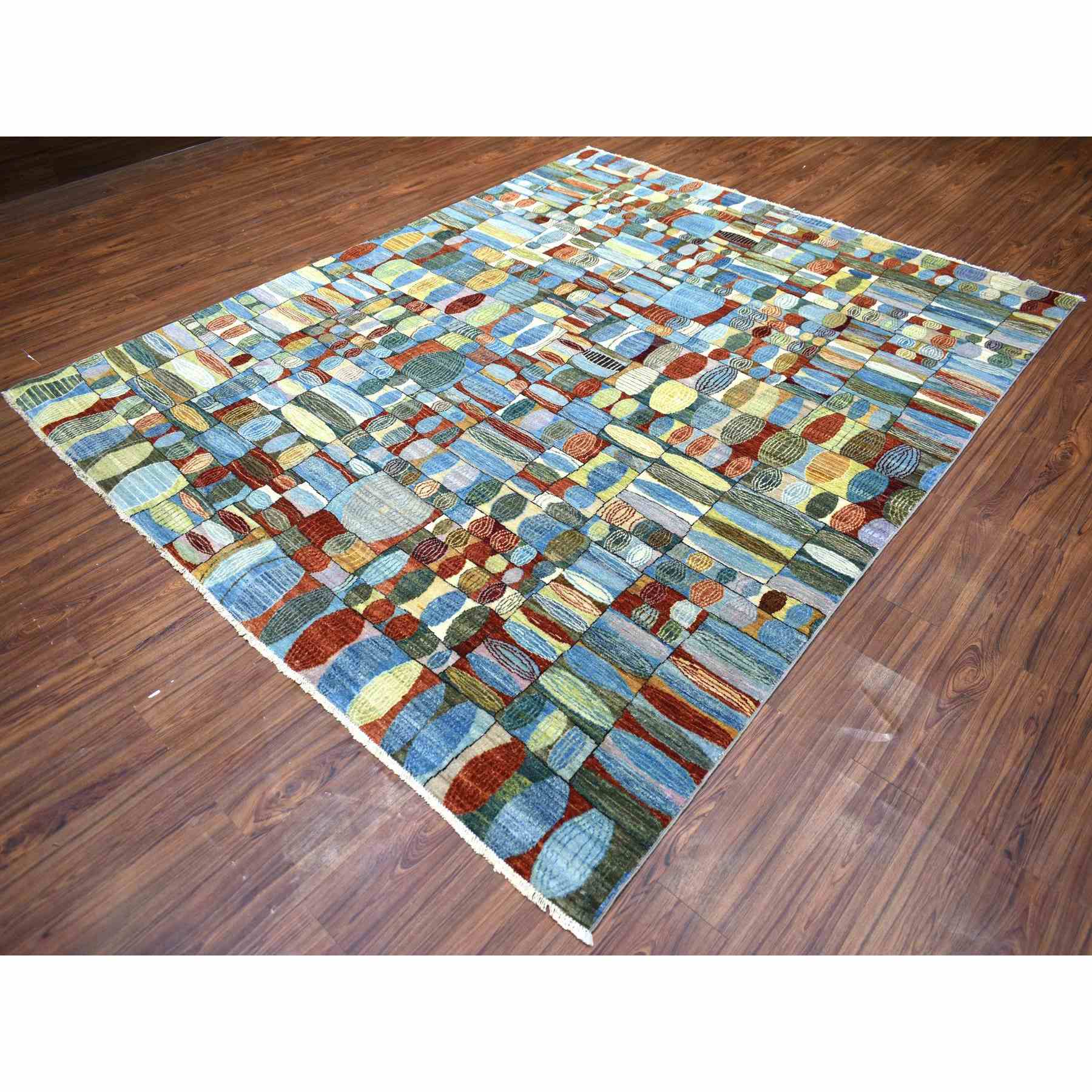 Tribal-Geometric-Hand-Knotted-Rug-353470
