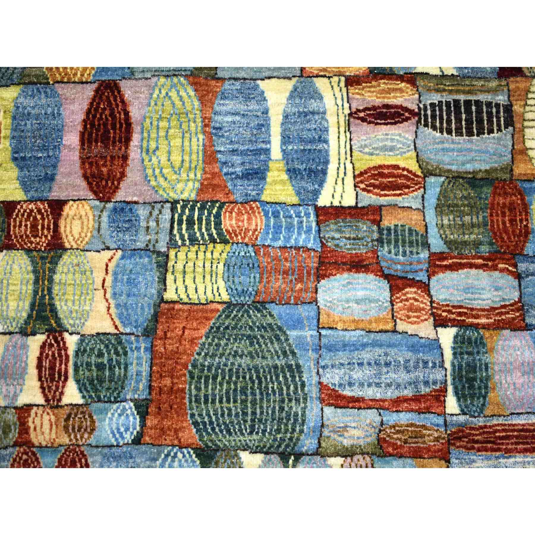 Tribal-Geometric-Hand-Knotted-Rug-353470