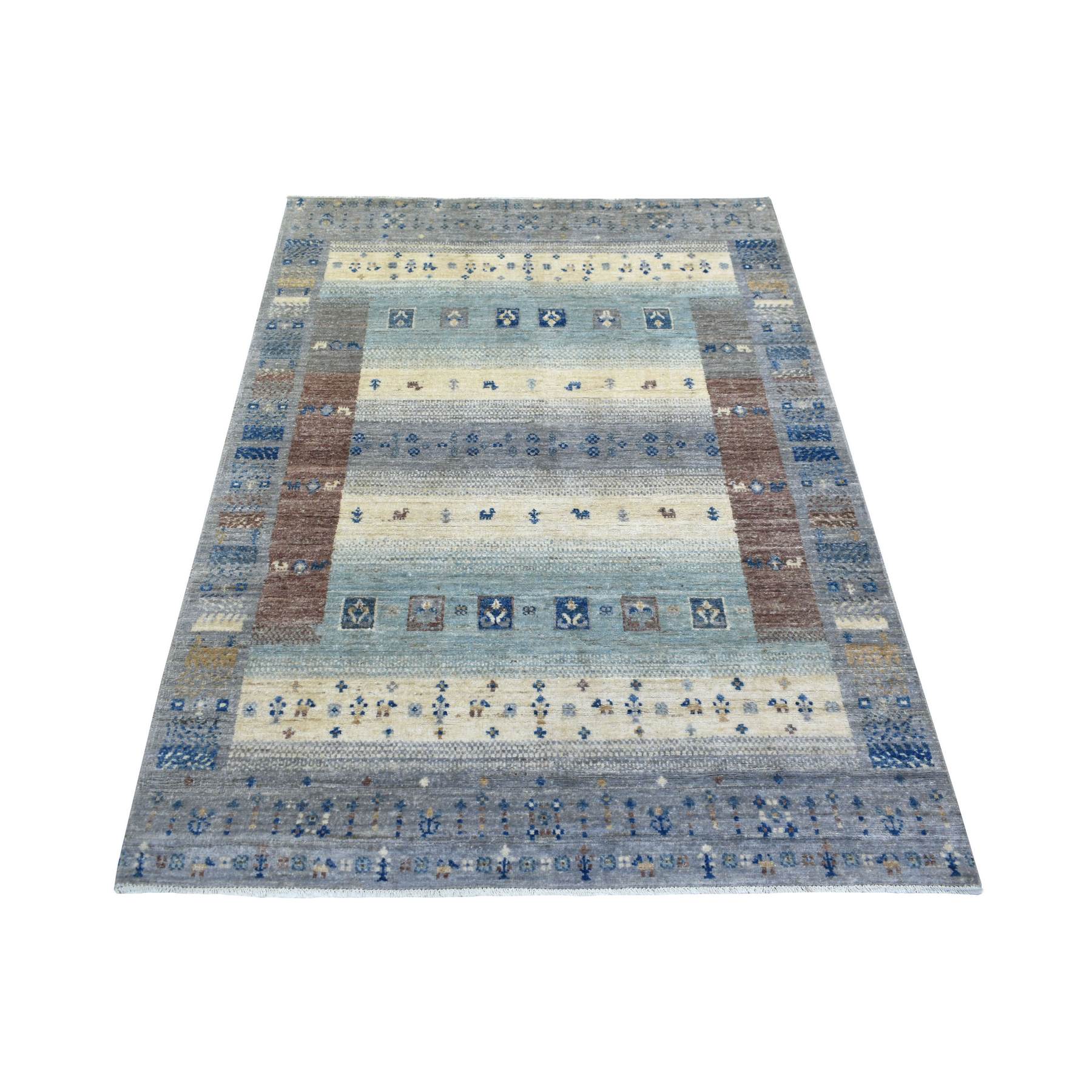 Tribal-Geometric-Hand-Knotted-Rug-353495