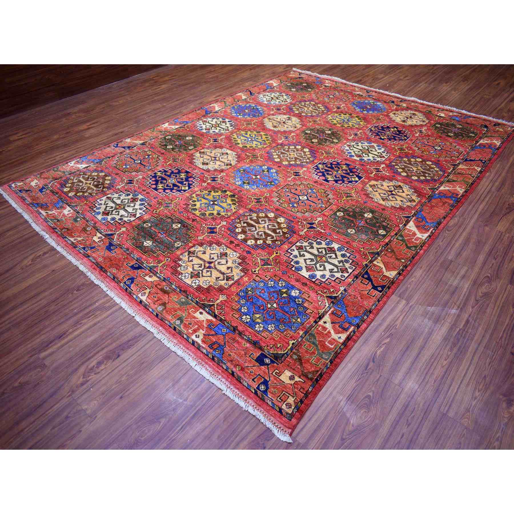 Tribal-Geometric-Hand-Knotted-Rug-353545