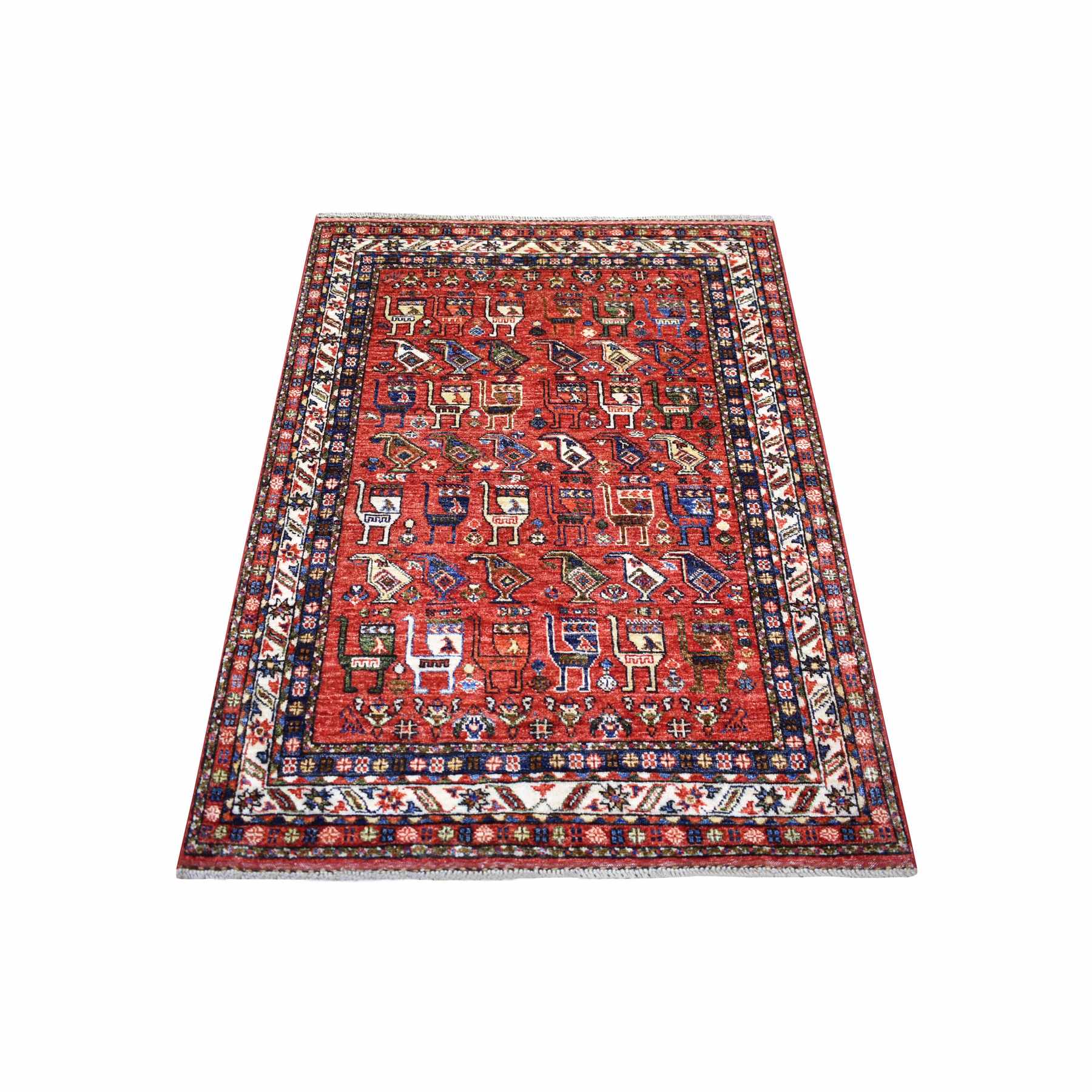 Tribal-Geometric-Hand-Knotted-Rug-353900