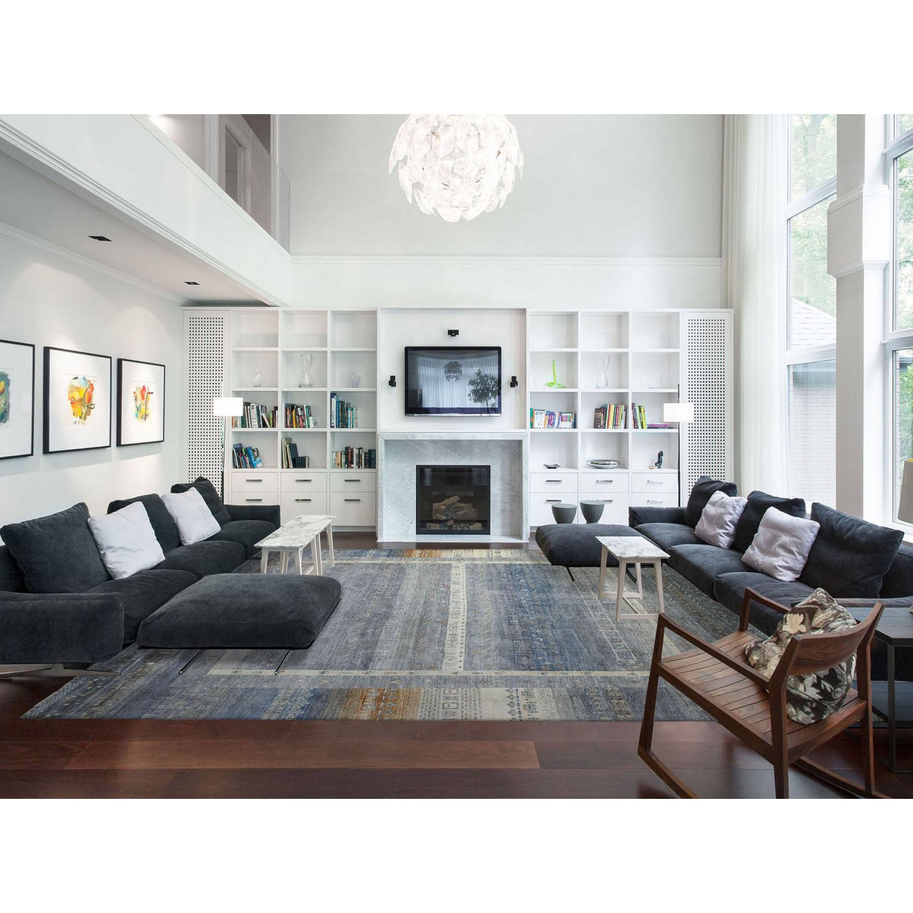 Tribal-Geometric-Hand-Knotted-Rug-354365