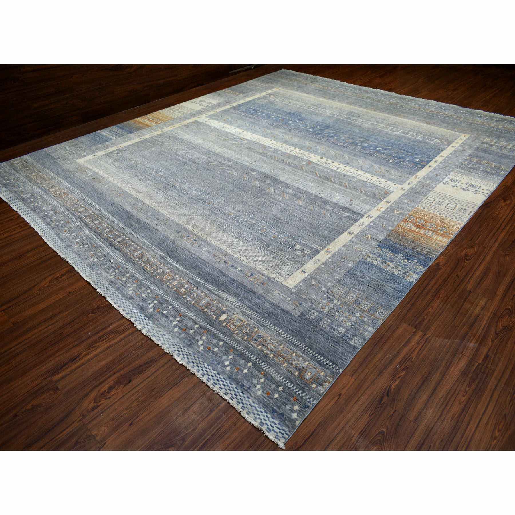 Tribal-Geometric-Hand-Knotted-Rug-354365