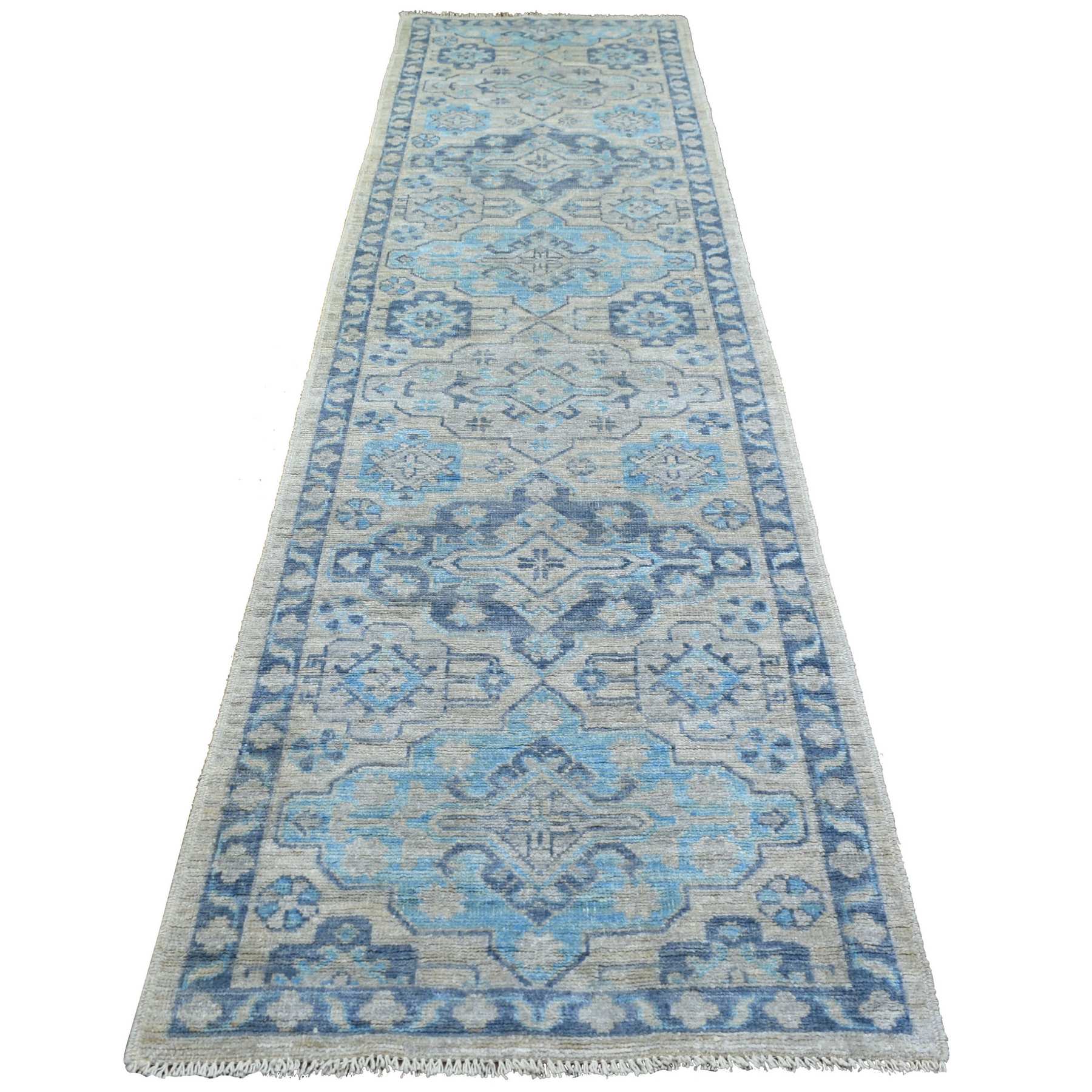 Oushak-And-Peshawar-Hand-Knotted-Rug-356645