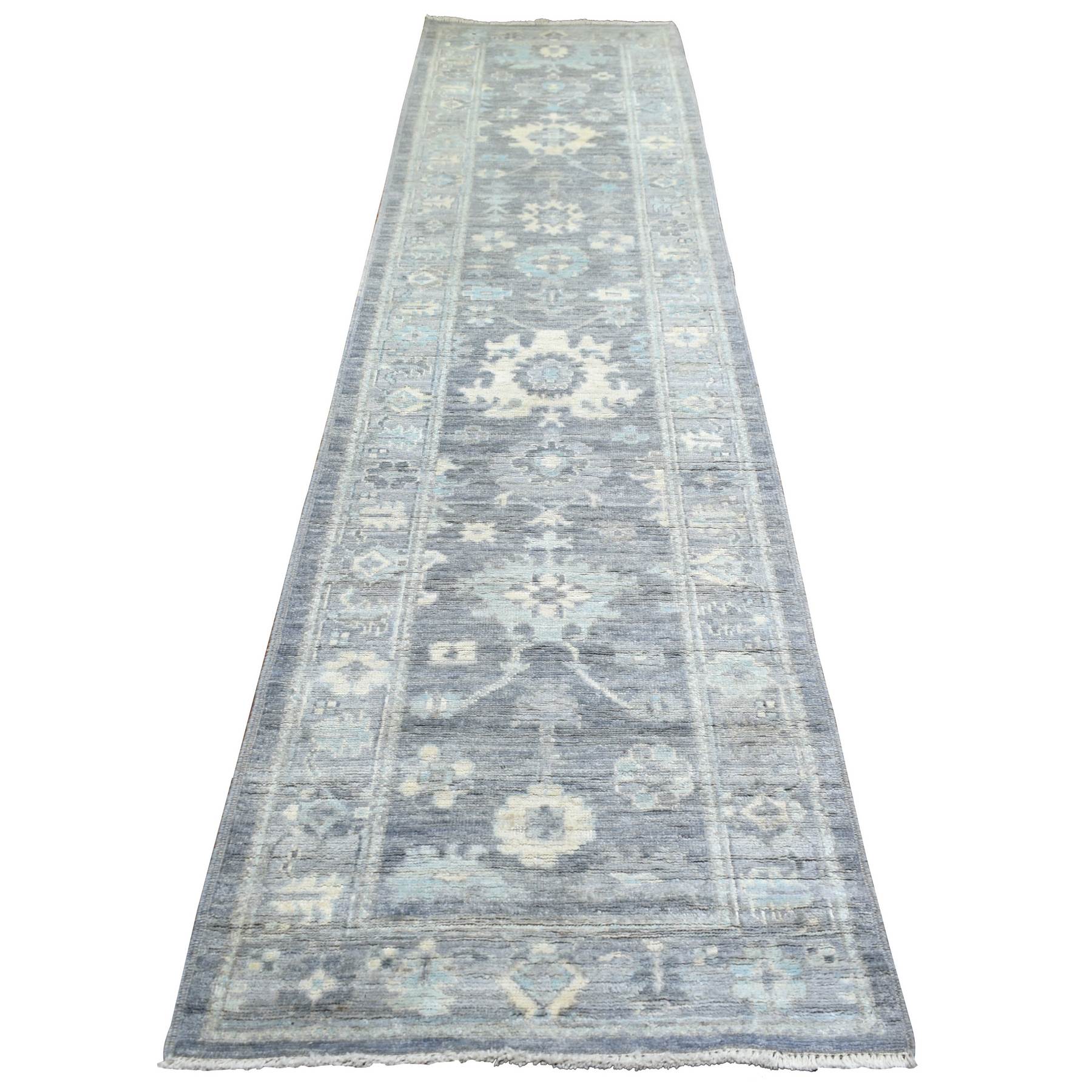 Oushak-And-Peshawar-Hand-Knotted-Rug-357080