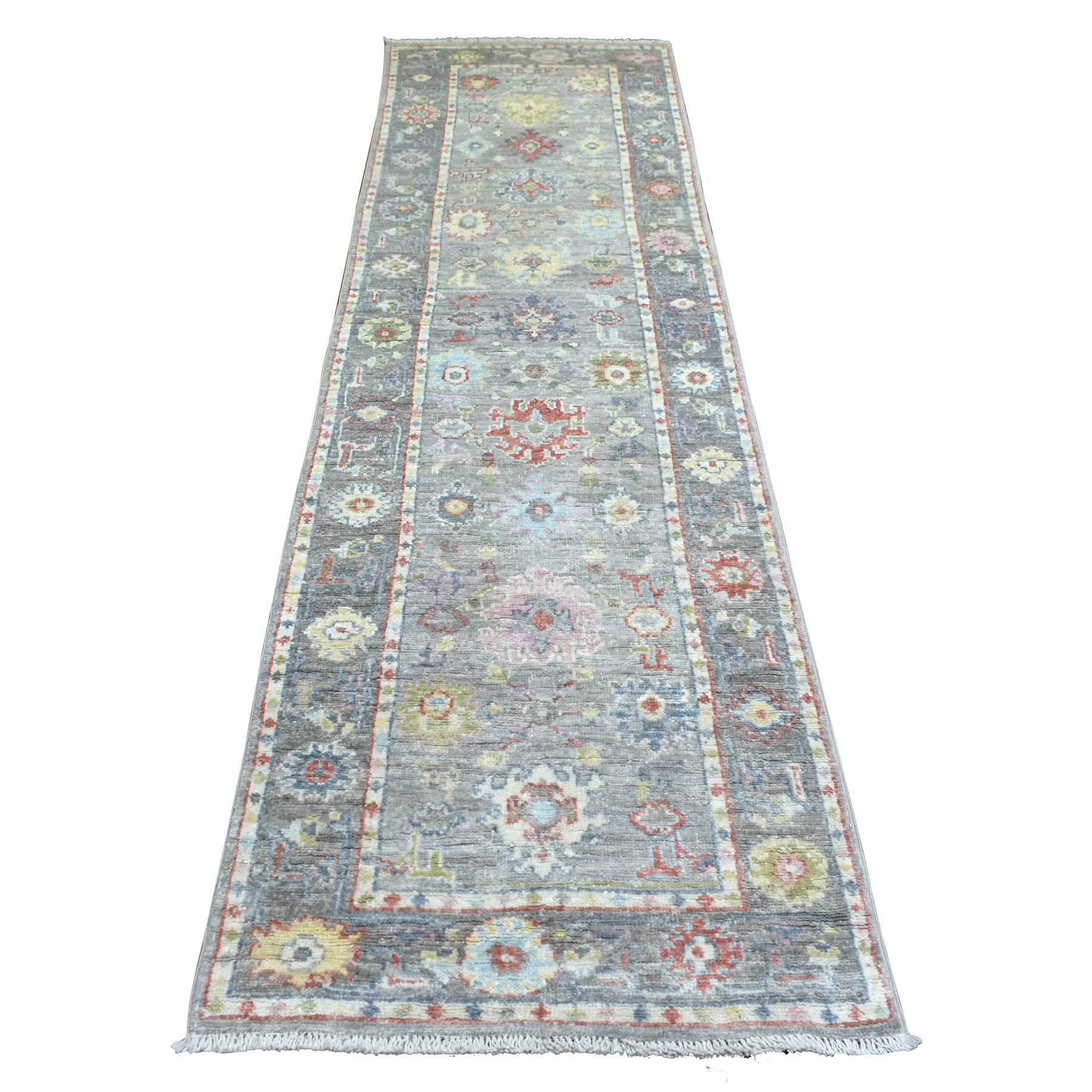 Oushak-And-Peshawar-Hand-Knotted-Rug-357090