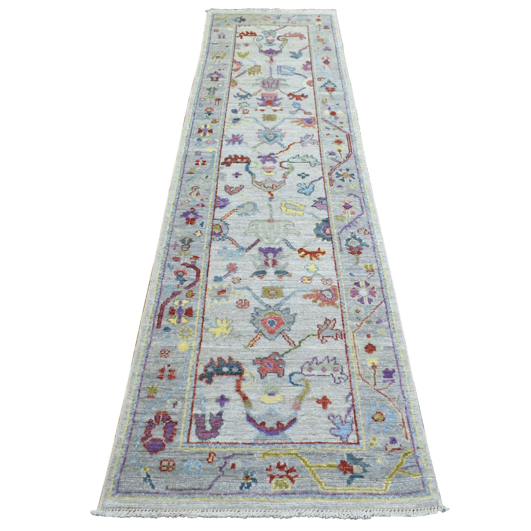 Oushak-And-Peshawar-Hand-Knotted-Rug-357120